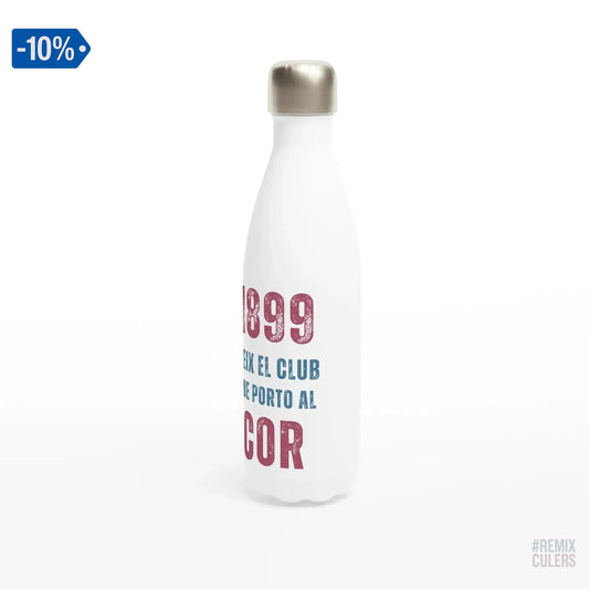 Botella de agua - 1899 – Print Material 1899 neix el club que porto al cor merch FCB Barça culers blaugrana història fundació orgull identitat futbol | remixculers