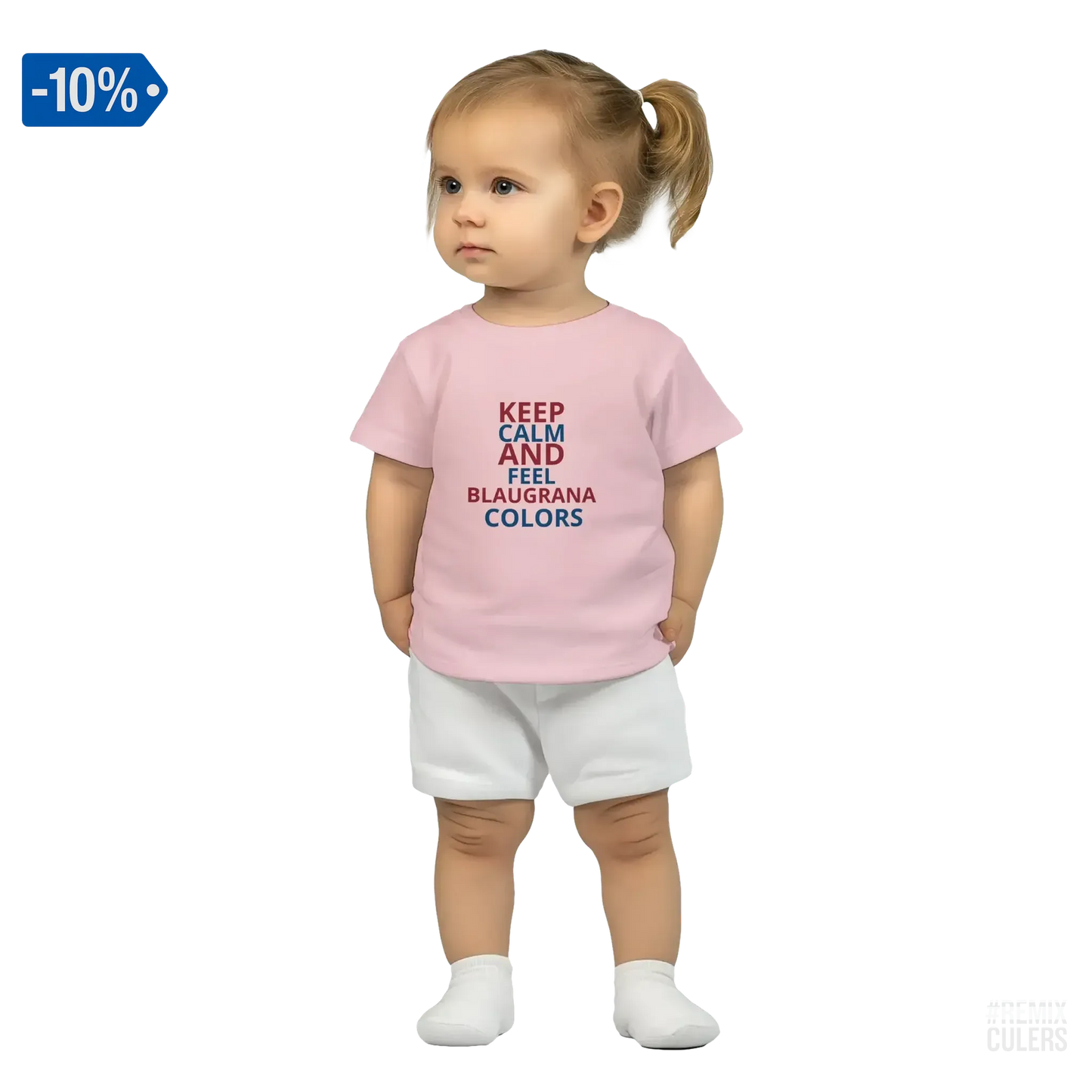 Camiseta bebé - KEEP CALM Rosa – Print Material Keep Calm merch FCB Barça culers blaugrana football fan pride passion | remixculers