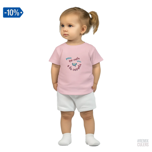 Camiseta bebé - PERICO QUE... Rosa – Print Material merch FCB Barça culer culers blaugrana español perico rival futbol | remixculers