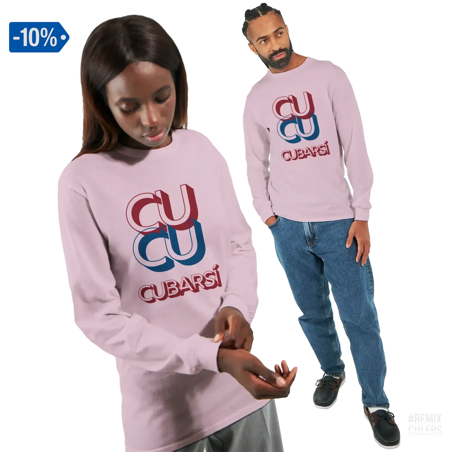 Camiseta de manga larga unisex - CUCU CUBARSÍ Blanco – Print Material Cu-Cu Cubarsí merch Pau Cubarsí FCB Barça culers blaugrana Masia joven promesa defensa futbol | remixculers
