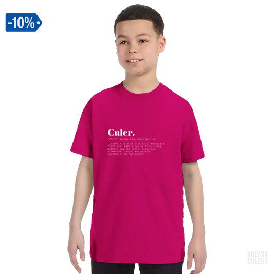 Camiseta infantil - DICCIONARIO "CULER" Arena – Print Material Diccionari Culer merch FCB Barça culers blaugrana frases cultura futbol | remixculers