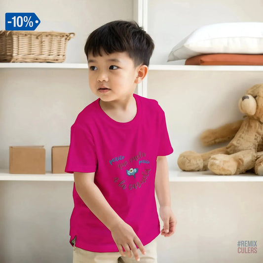 Camiseta infantil - PERICO QUE... Fucsia – Print Material merch FCB Barça culer culers blaugrana español perico rival futbol | remixculers