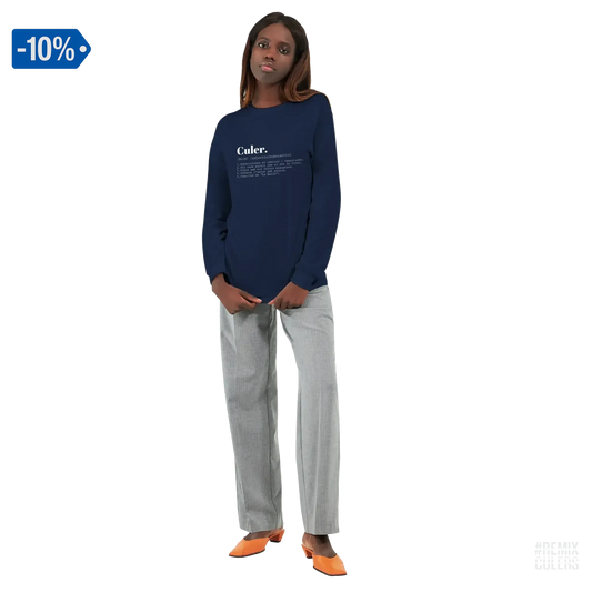 Camiseta larga unisex - DICCIONARIO "CULER" Rosa claro – Print Material Diccionari Culer merch FCB Barça culers blaugrana frases cultura futbol | remixculers