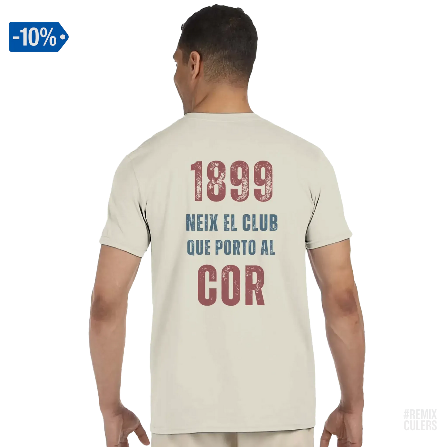 Camiseta unisex - 1899 Natural – Print Material 1899 neix el club que porto al cor merch FCB Barça culers blaugrana història fundació orgull identitat futbol | remixculers