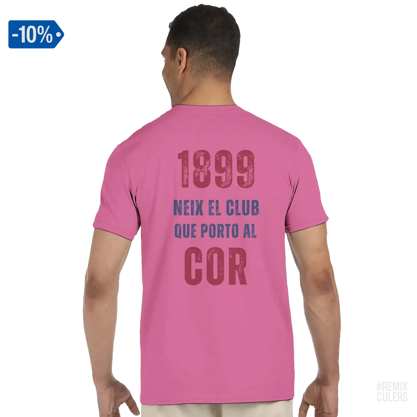 Camiseta unisex - 1899 Rosa – Print Material 1899 neix el club que porto al cor merch FCB Barça culers blaugrana història fundació orgull identitat futbol | remixculers