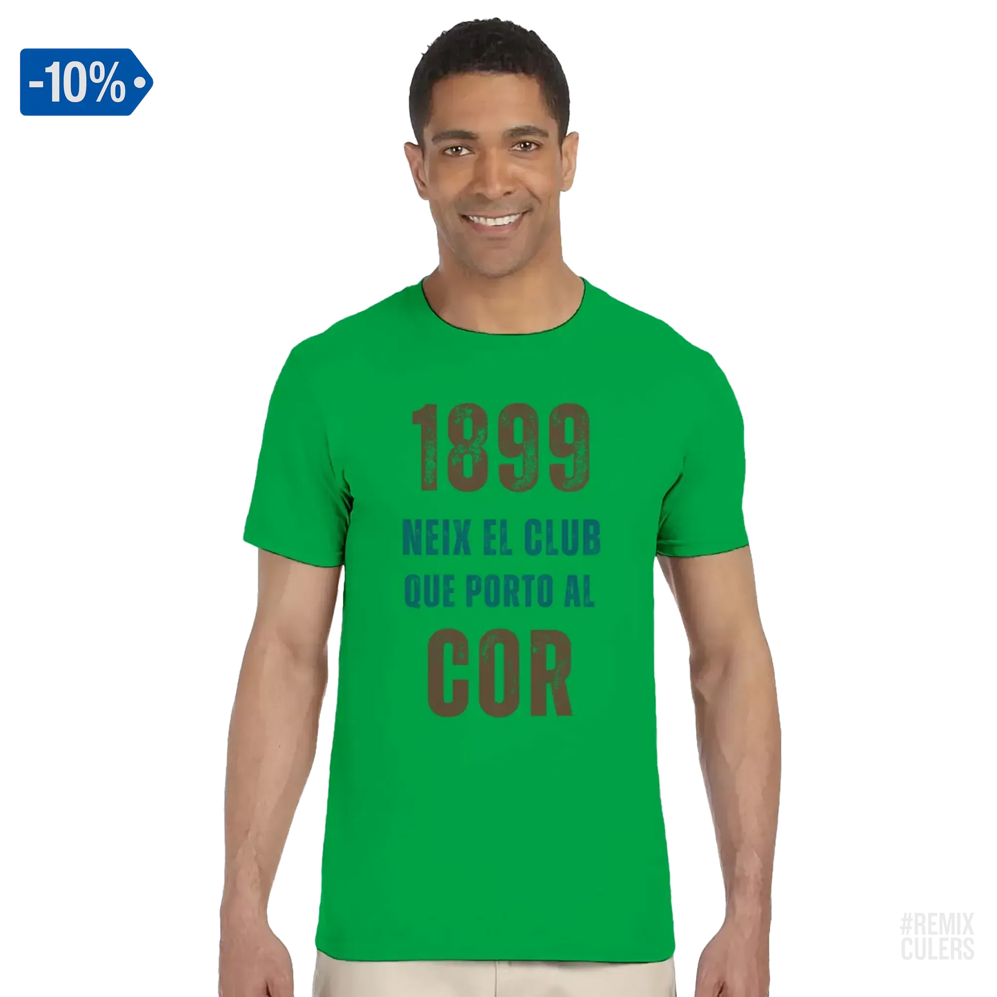 Camiseta unisex - 1899 Verde – Print Material 1899 neix el club que porto al cor merch FCB Barça culers blaugrana història fundació orgull identitat futbol | remixculers