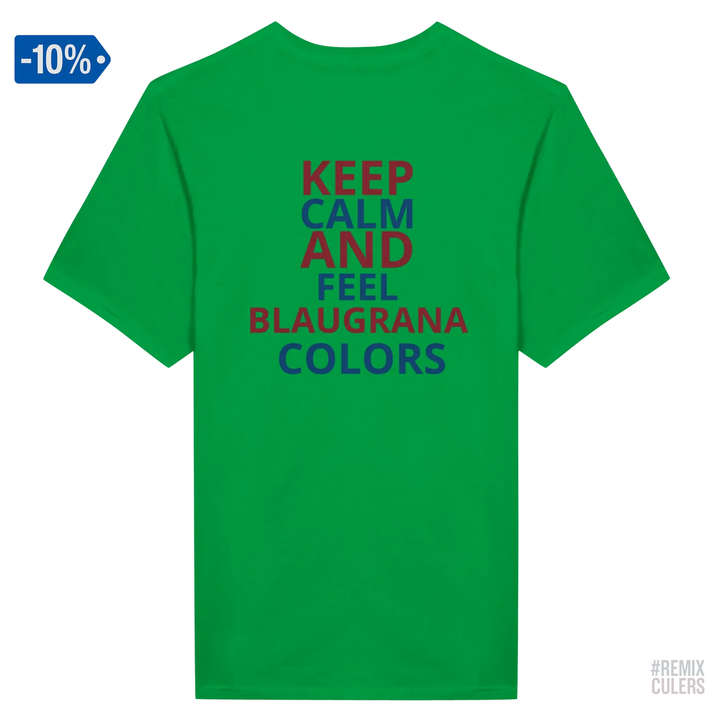 Camiseta unisex - KEEP CALM Blanco – Print Material Keep Calm merch FCB Barça culers blaugrana football fan pride passion | remixculers