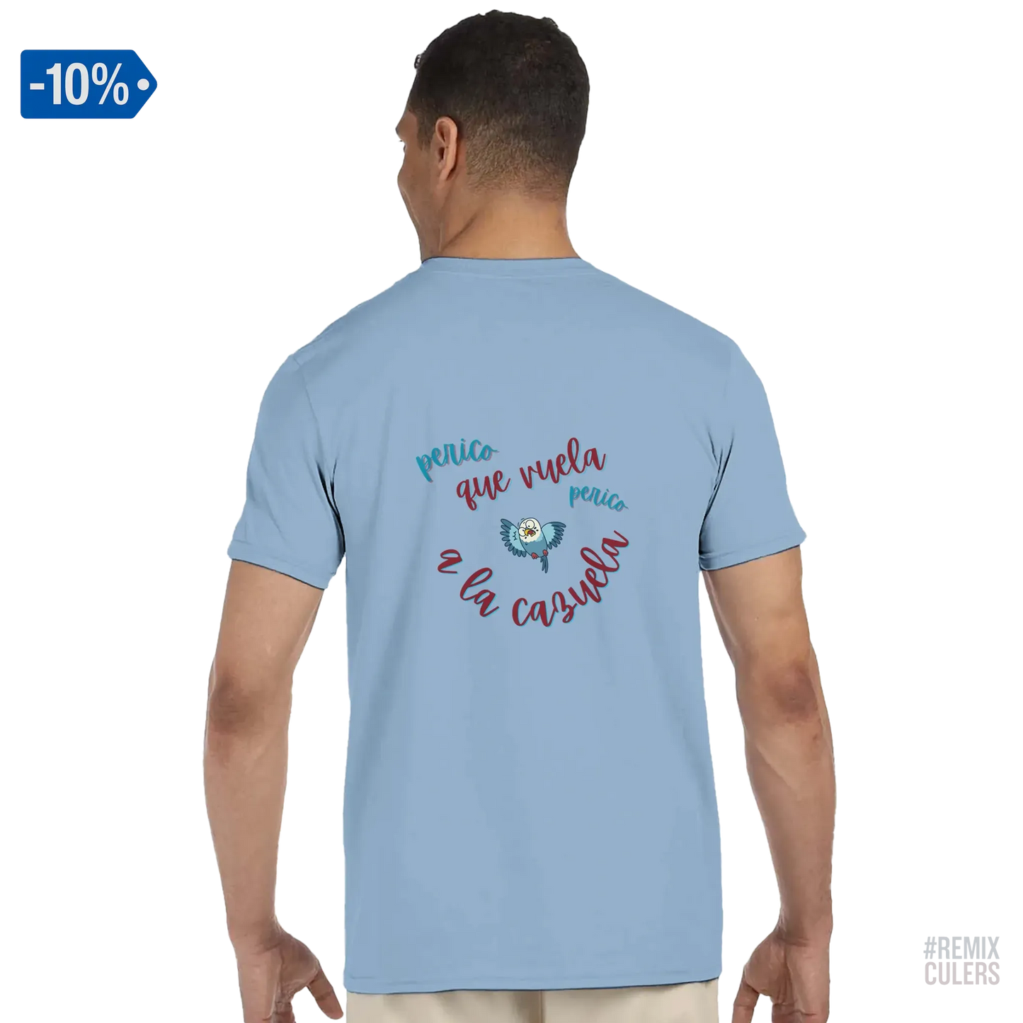 Camiseta unisex - PERICO QUE... Azul claro – Print Material merch FCB Barça culer culers blaugrana español perico rival futbol | remixculers