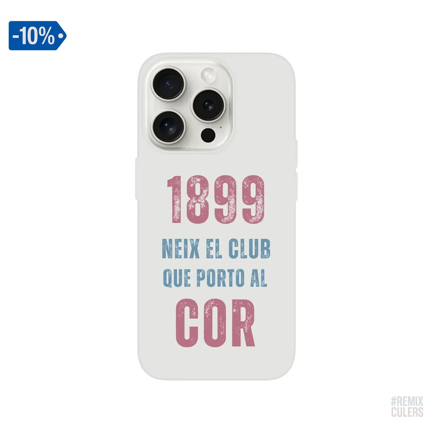 Carcasa IPHONE Flexi - 1899 iPhone 15 Pro – Print Material 1899 neix el club que porto al cor merch FCB Barça culers blaugrana història fundació orgull identitat futbol | remixculers