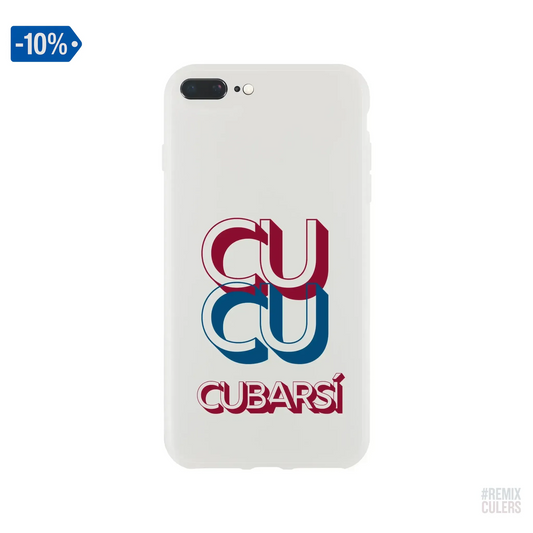 Carcasa IPHONE Flexi - CUCU CUBARSÍ iPhone 8 Plus – Print Material Cu-Cu Cubarsí merch Pau Cubarsí FCB Barça culers blaugrana Masia joven promesa defensa futbol | remixculers