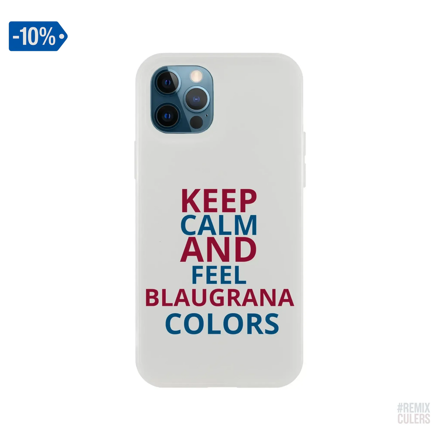 Carcasa IPHONE Flexi - KEEP CALM iPhone 12 Pro – Print Material Keep Calm merch FCB Barça culers blaugrana football fan pride passion | remixculers