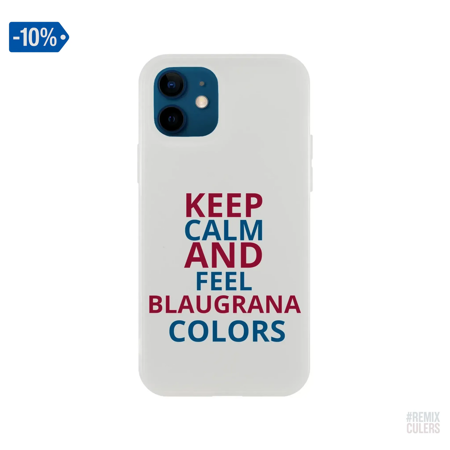 Carcasa IPHONE Flexi - KEEP CALM iPhone 12 – Print Material Keep Calm merch FCB Barça culers blaugrana football fan pride passion | remixculers