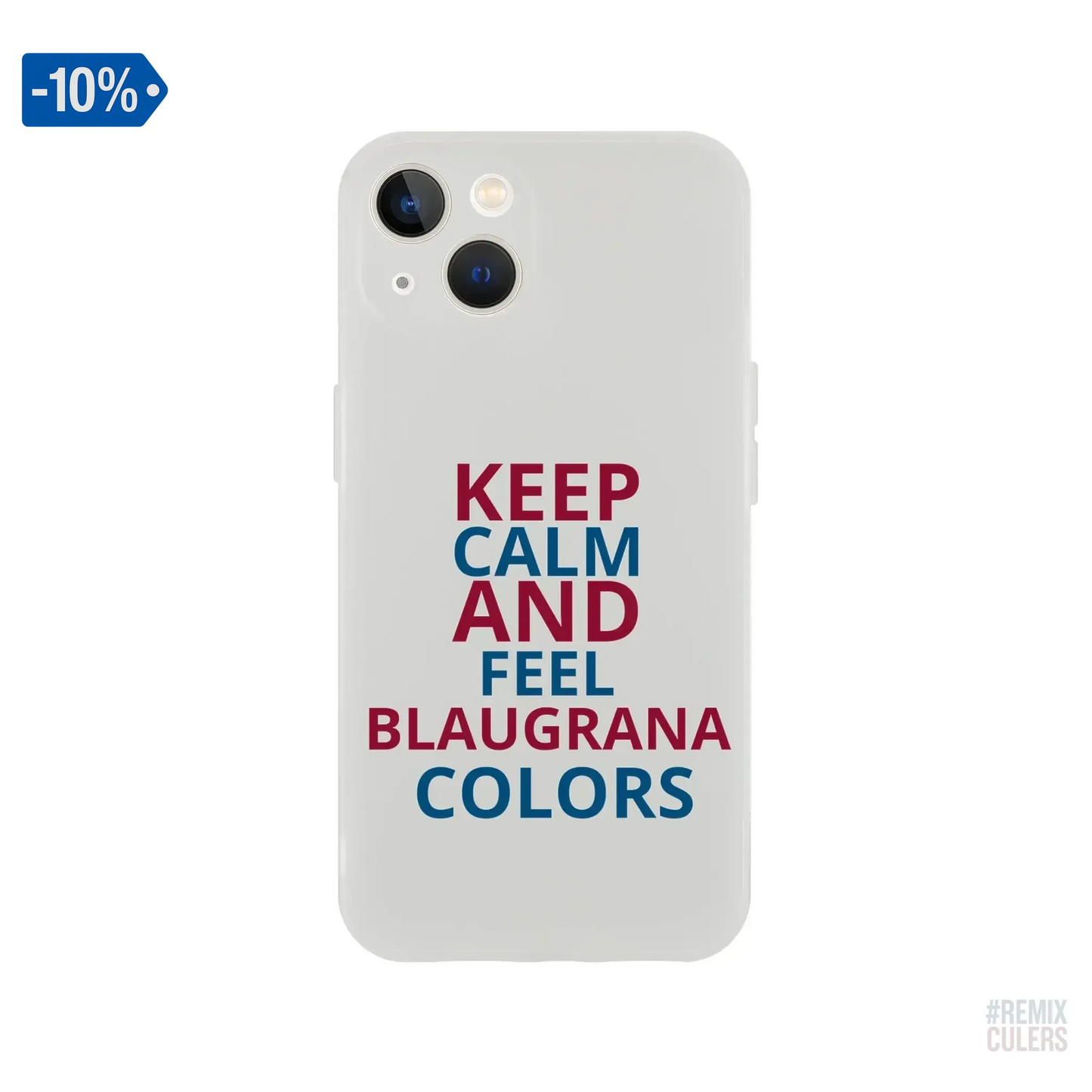 Carcasa IPHONE Flexi - KEEP CALM iPhone 13 – Print Material Keep Calm merch FCB Barça culers blaugrana football fan pride passion | remixculers