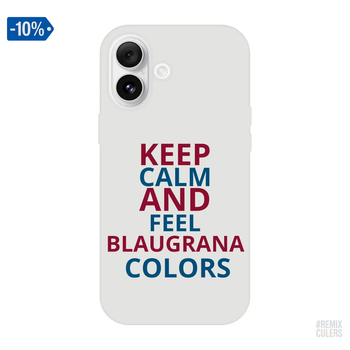 Carcasa IPHONE Flexi - KEEP CALM iPhone 16 Plus – Print Material Keep Calm merch FCB Barça culers blaugrana football fan pride passion | remixculers