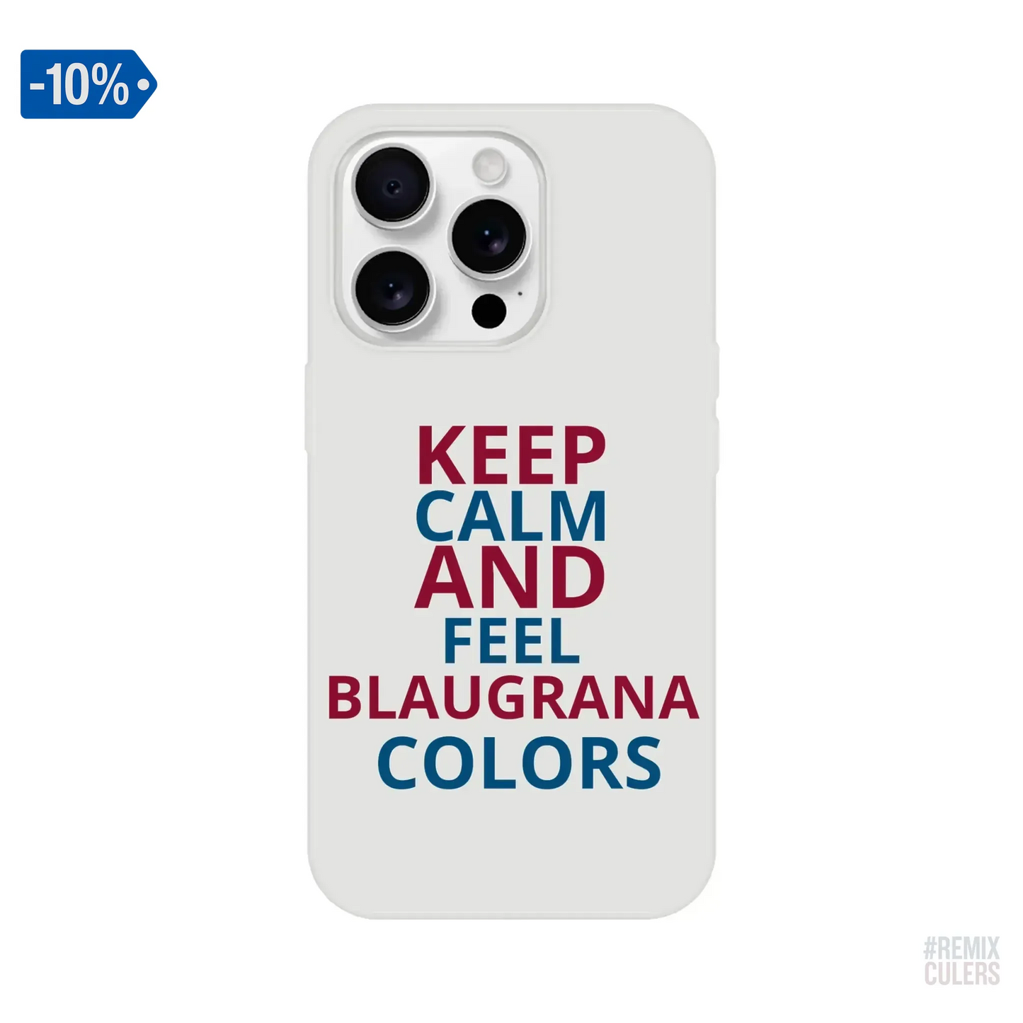 Carcasa IPHONE Flexi - KEEP CALM iPhone 16 Pro – Print Material Keep Calm merch FCB Barça culers blaugrana football fan pride passion | remixculers