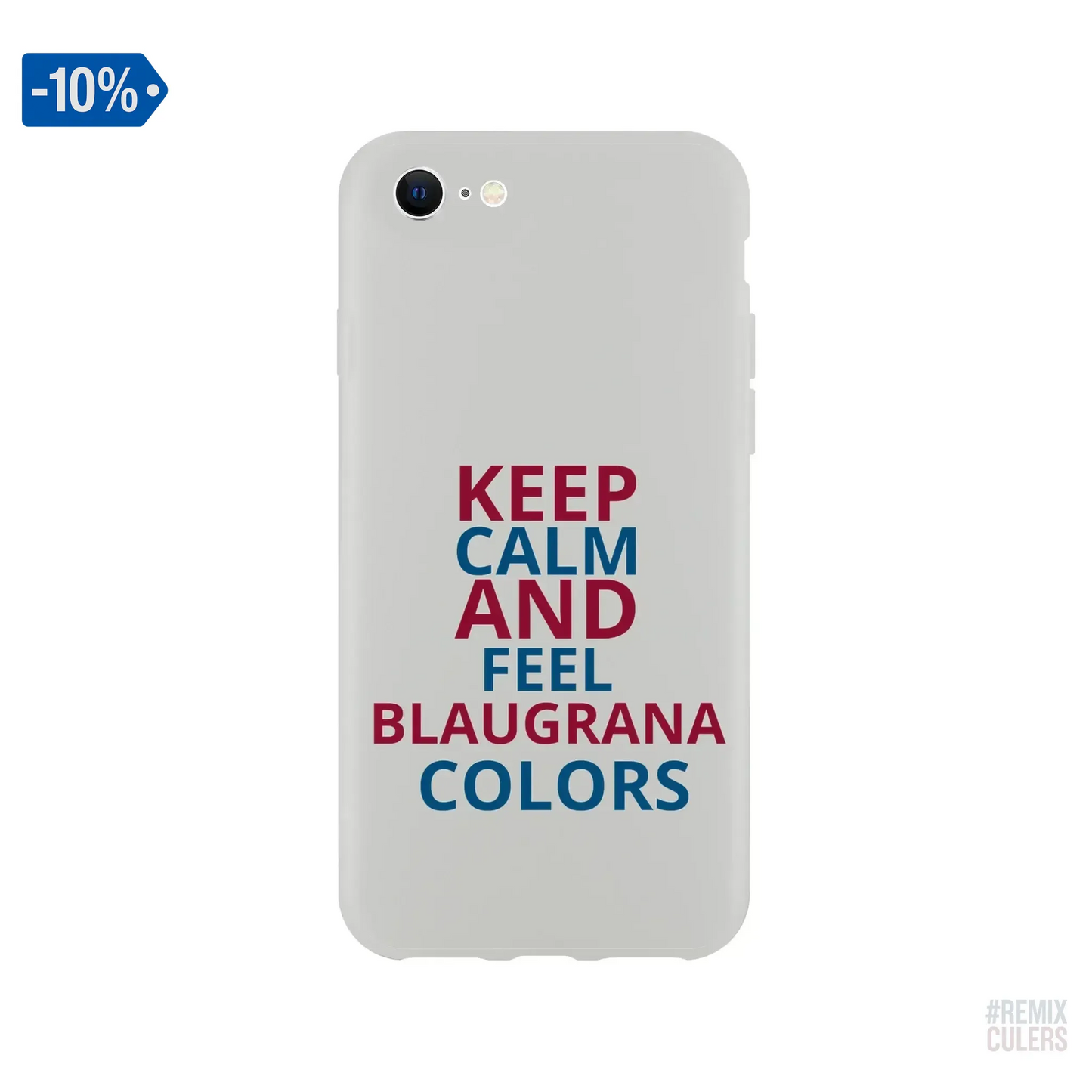 Carcasa IPHONE Flexi - KEEP CALM iPhone 7 – Print Material Keep Calm merch FCB Barça culers blaugrana football fan pride passion | remixculers