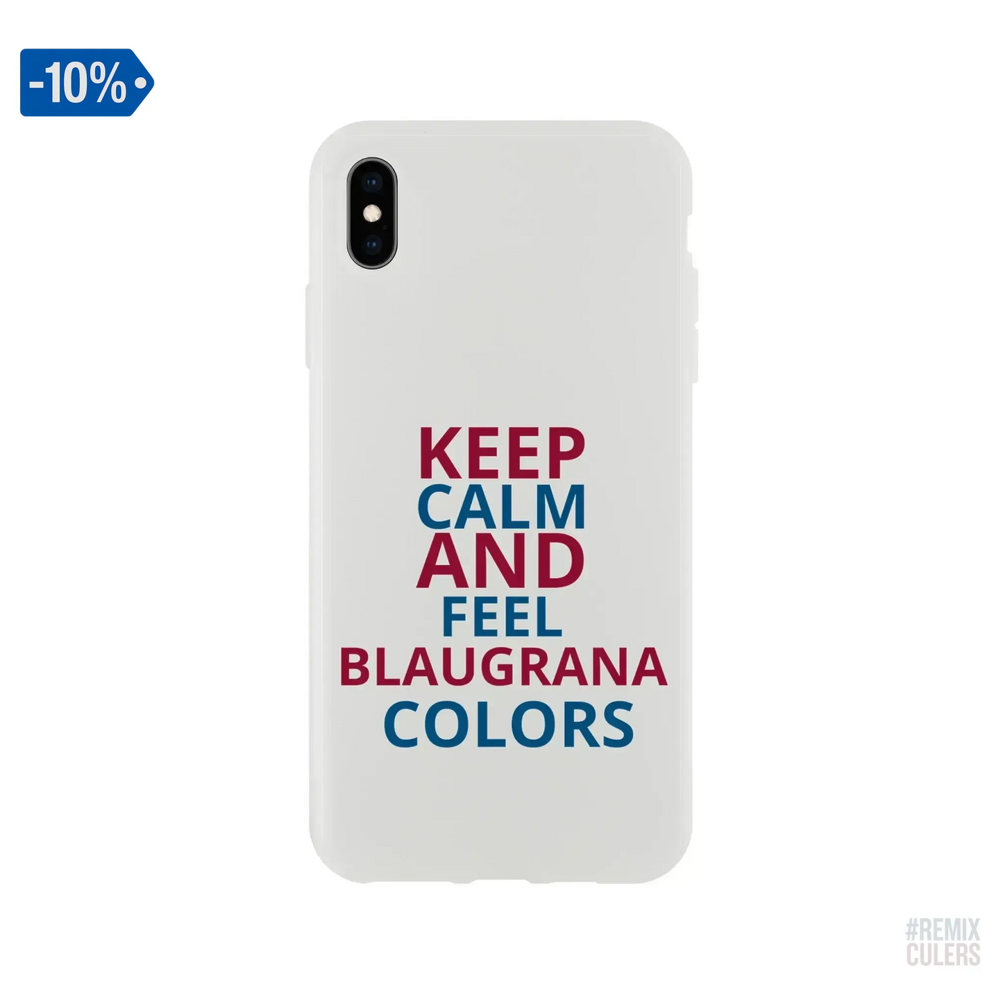 Carcasa IPHONE Flexi - KEEP CALM iPhone XS Max – Print Material Keep Calm merch FCB Barça culers blaugrana football fan pride passion | remixculers