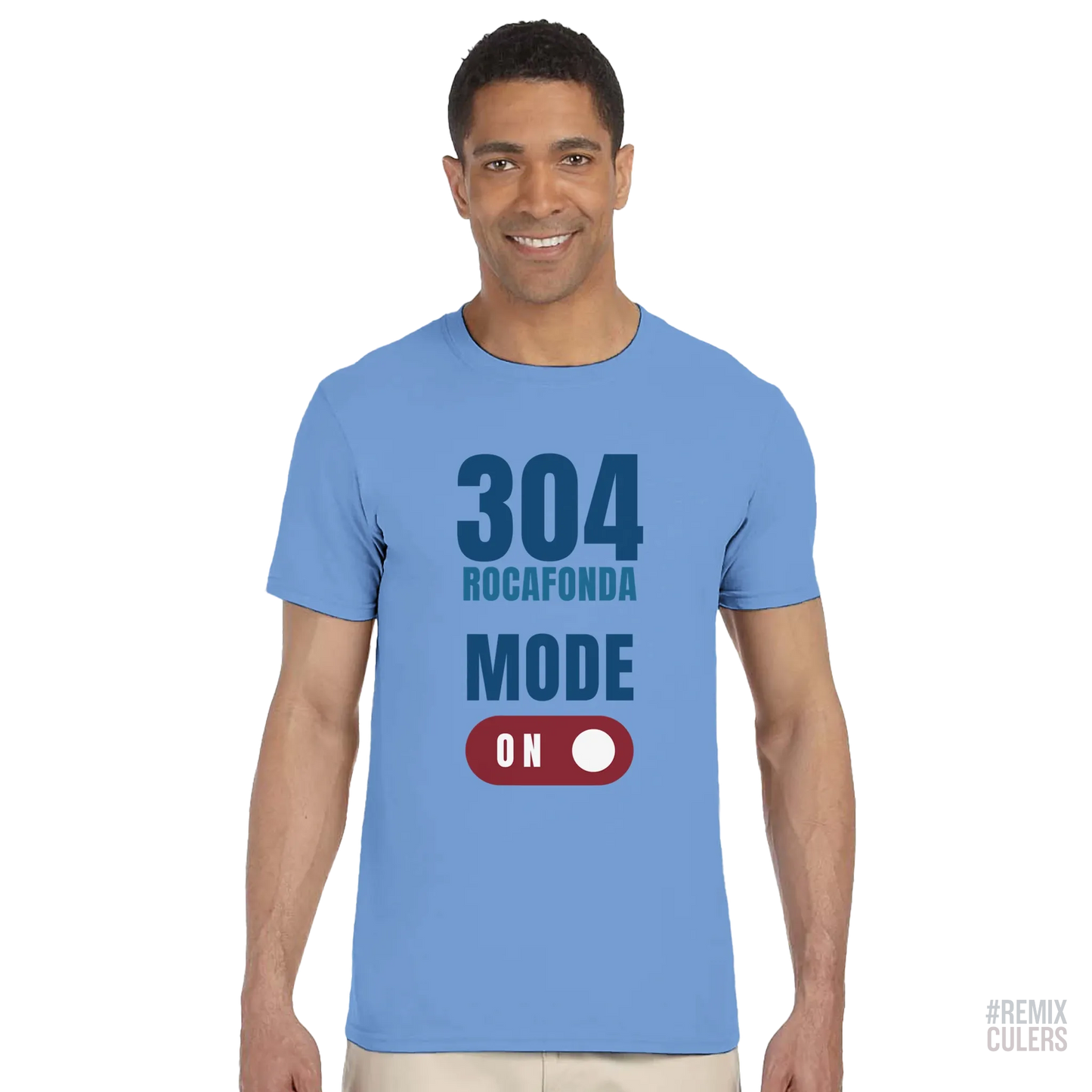 Camiseta unisex - 304 ROCAFONDA Azul – Print Material Rocafonda Power 304 merch FCB Barça culers blaugrana Lamine Yamal Masia barri Mataró futbol | remixculers
