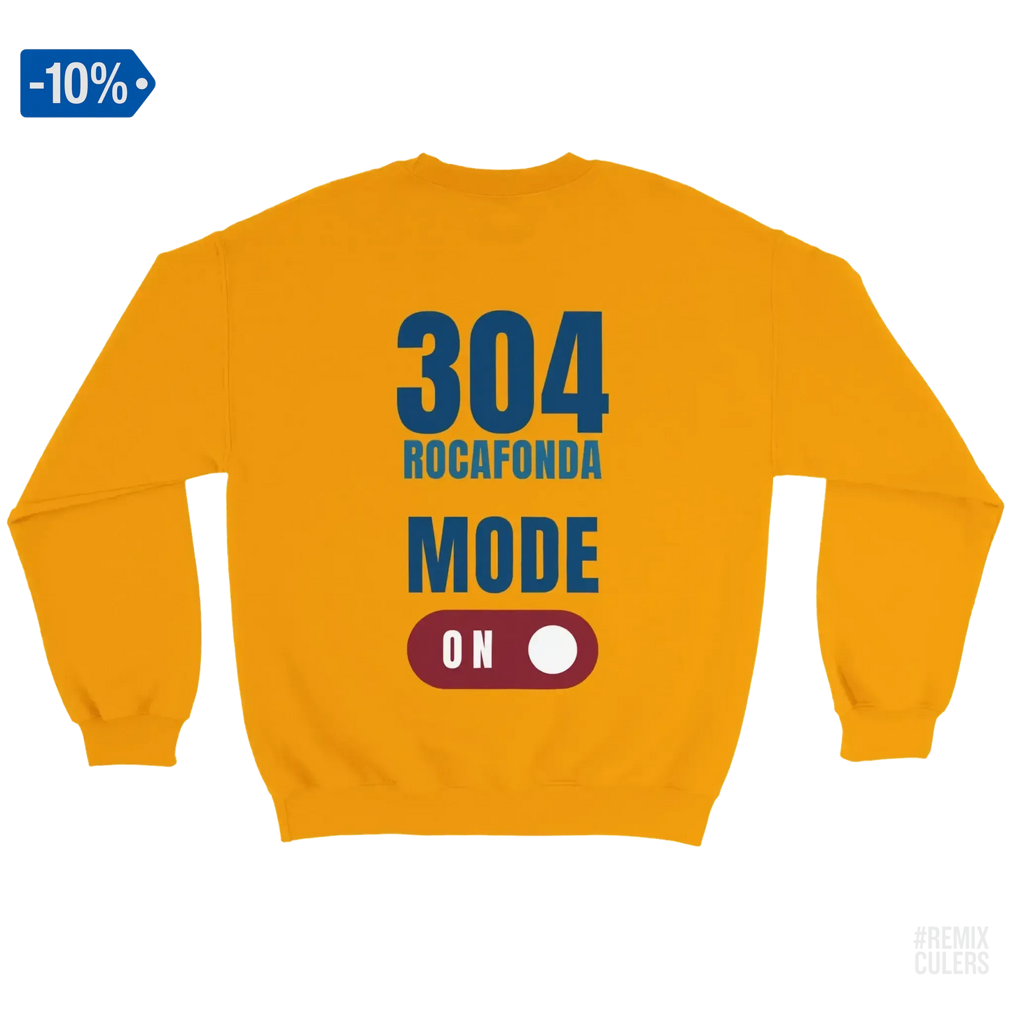 Sudadera unisex - 304 ROCAFONDA Blanco – Print Material Rocafonda Power 304 merch FCB Barça culers blaugrana Lamine Yamal Masia barri Mataró futbol | remixculers