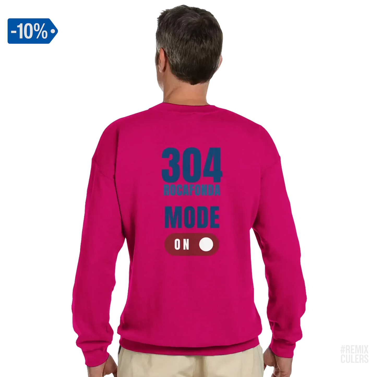 Sudadera unisex - 304 ROCAFONDA Fucsia – Print Material Rocafonda Power 304 merch FCB Barça culers blaugrana Lamine Yamal Masia barri Mataró futbol | remixculers