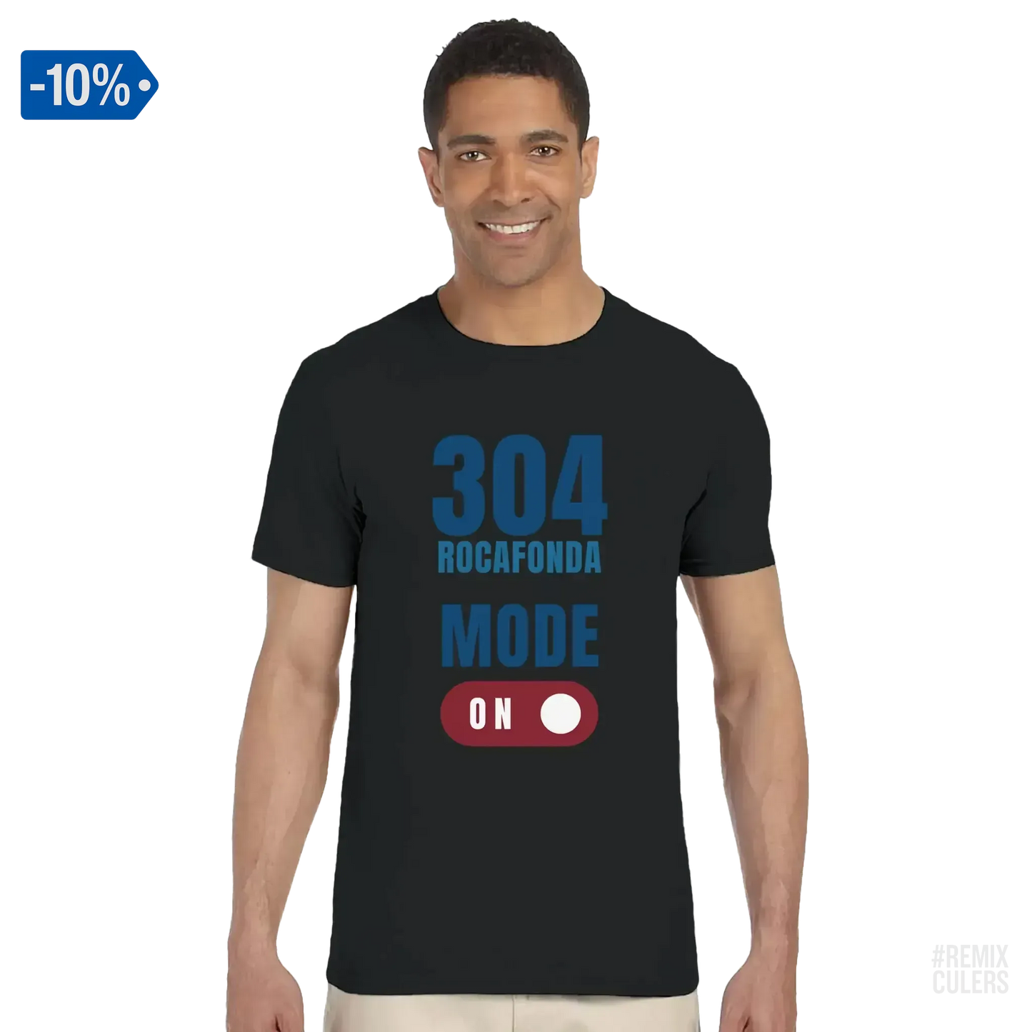Camiseta unisex - 304 ROCAFONDA Negro – Print Material Rocafonda Power 304 merch FCB Barça culers blaugrana Lamine Yamal Masia barri Mataró futbol | remixculers
