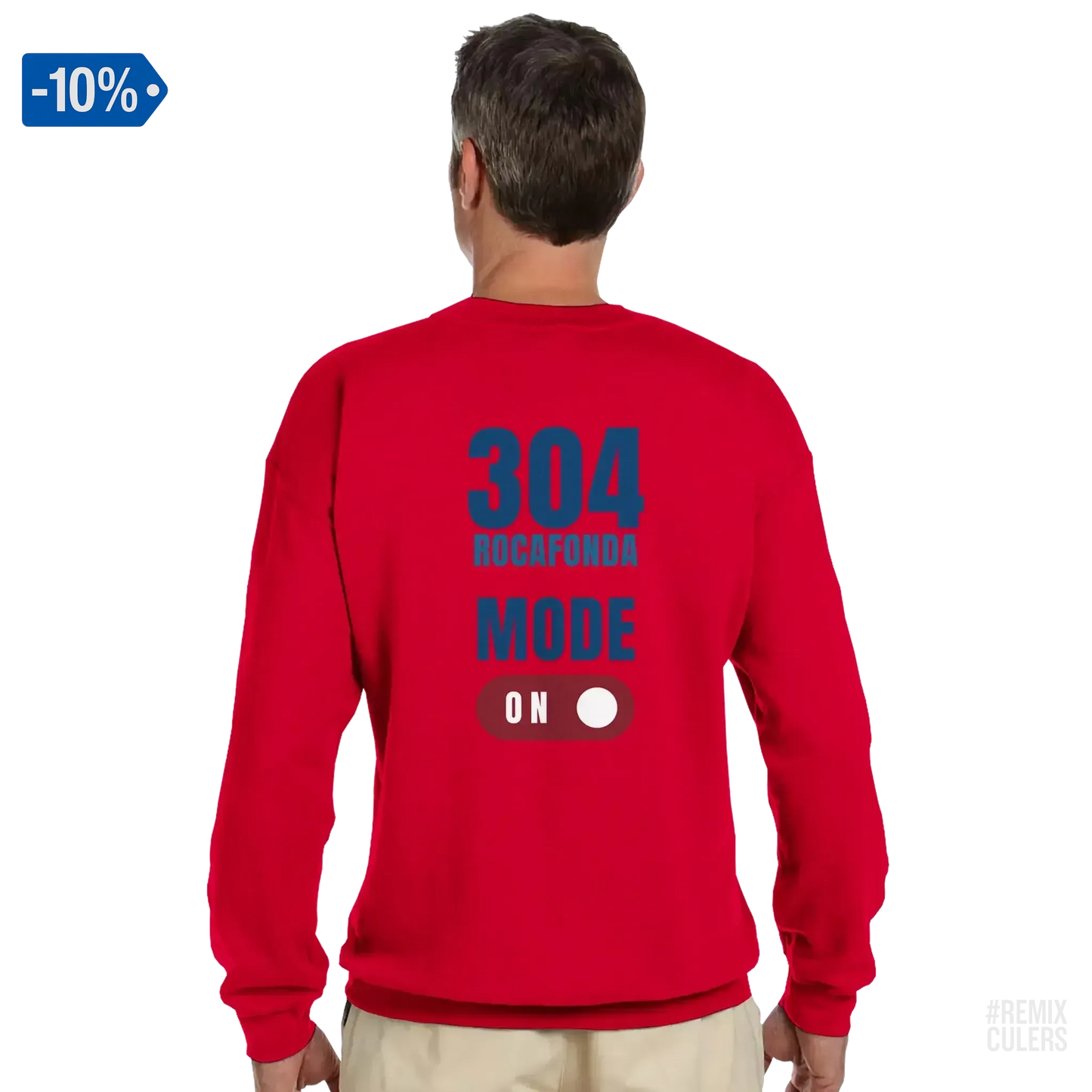 Sudadera unisex - 304 ROCAFONDA Rojo – Print Material Rocafonda Power 304 merch FCB Barça culers blaugrana Lamine Yamal Masia barri Mataró futbol | remixculers