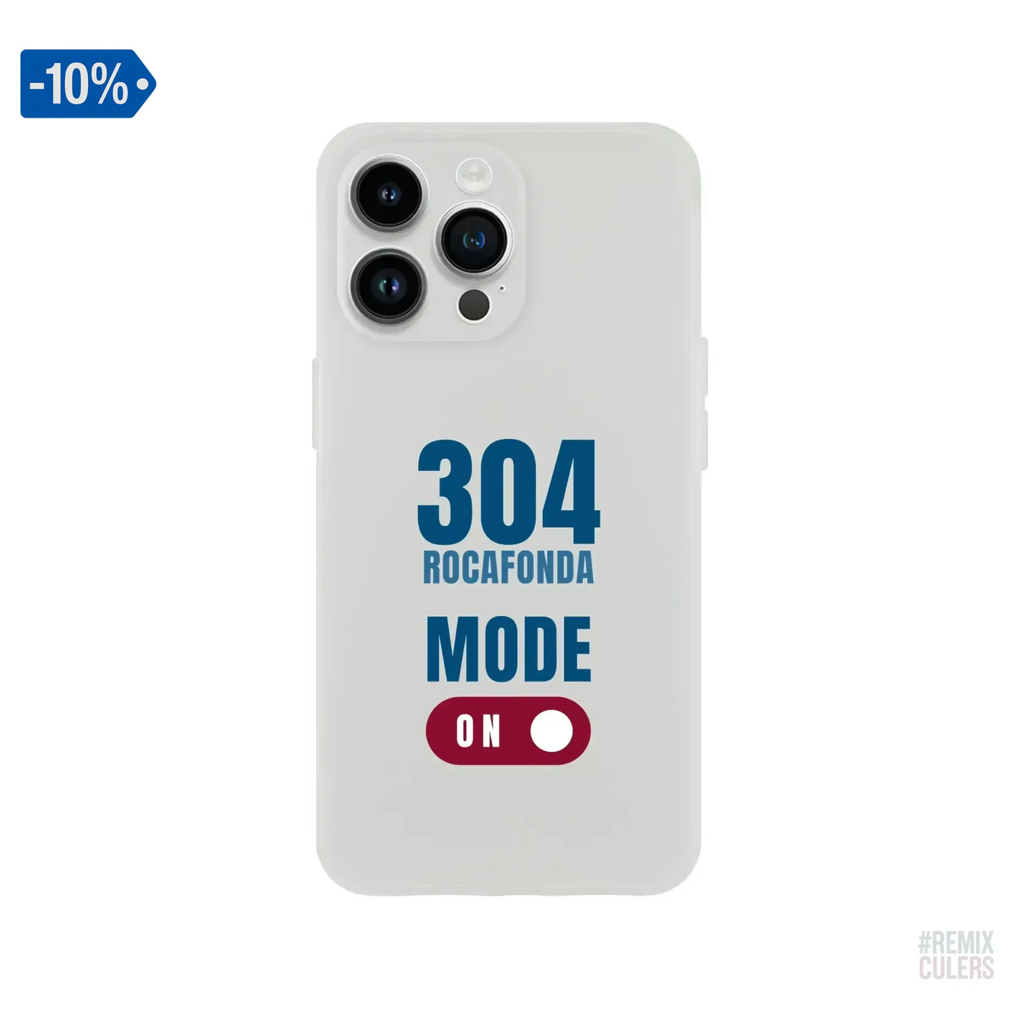 Carcasa IPHONE Flexi - 304 ROCAFONDA iPhone 14 Pro Max – Print Material Rocafonda Power 304 merch FCB Barça culers blaugrana Lamine Yamal Masia barri Mataró futbol | remixculers