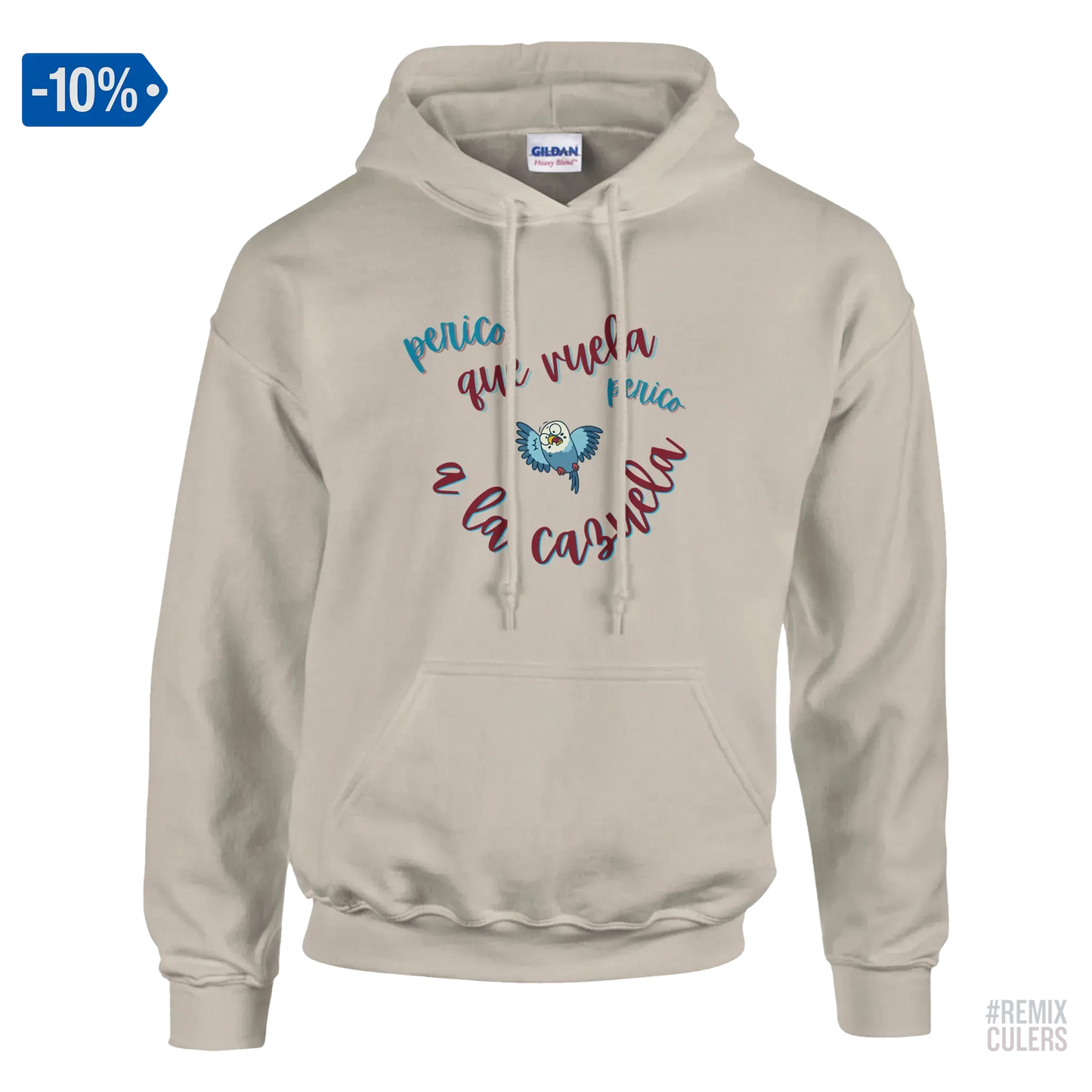 Sudadera con capucha unisex - PERICO QUE... Blanco – Print Material merch FCB Barça culer culers blaugrana español perico rival futbol | remixculers