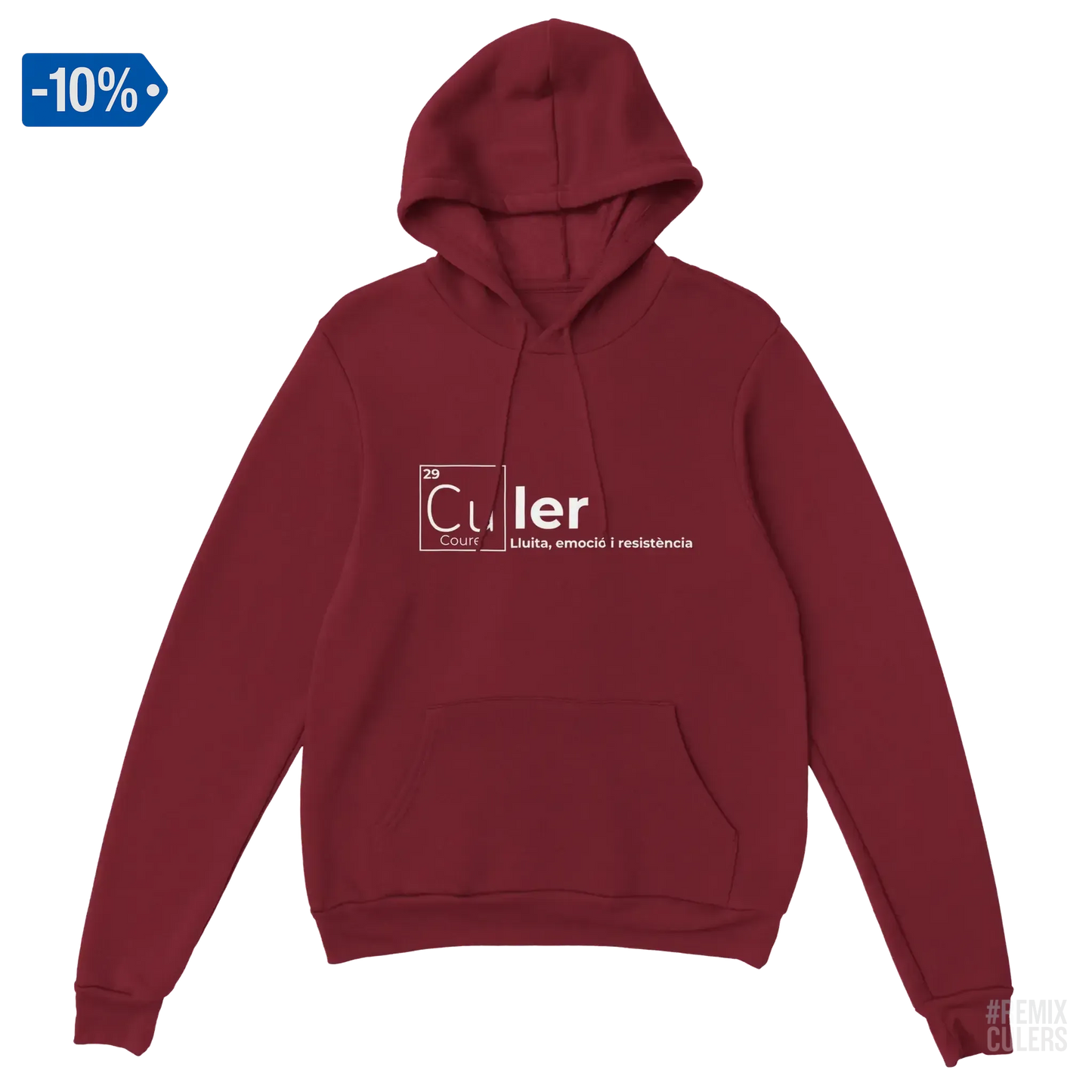 Sudadera con capucha unisex - QUÍMICA CULER Rosa claro – Print Material Científicament Culer merch FCB Barça culers blaugrana ciència i futbol passió | remixculers