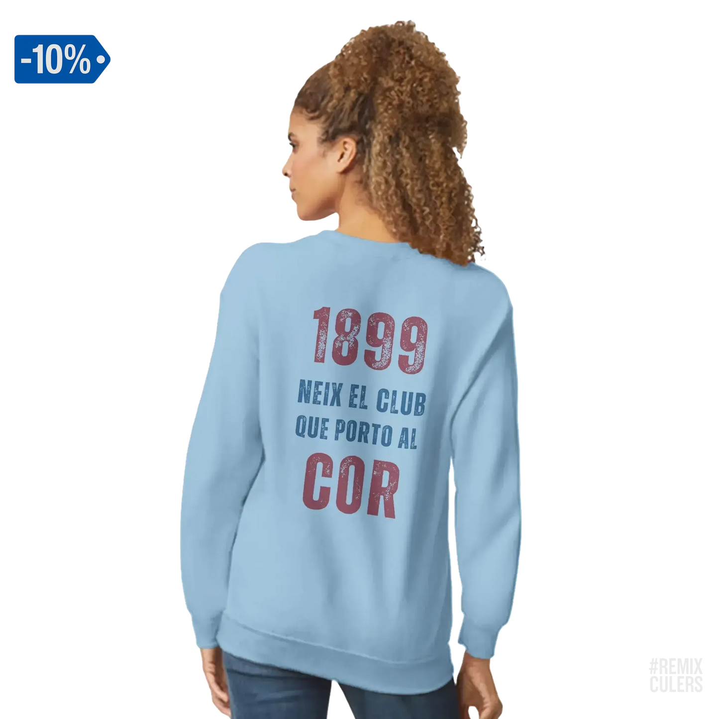Sudadera unisex - 1899 Azul claro – Print Material 1899 neix el club que porto al cor merch FCB Barça culers blaugrana història fundació orgull identitat futbol | remixculers
