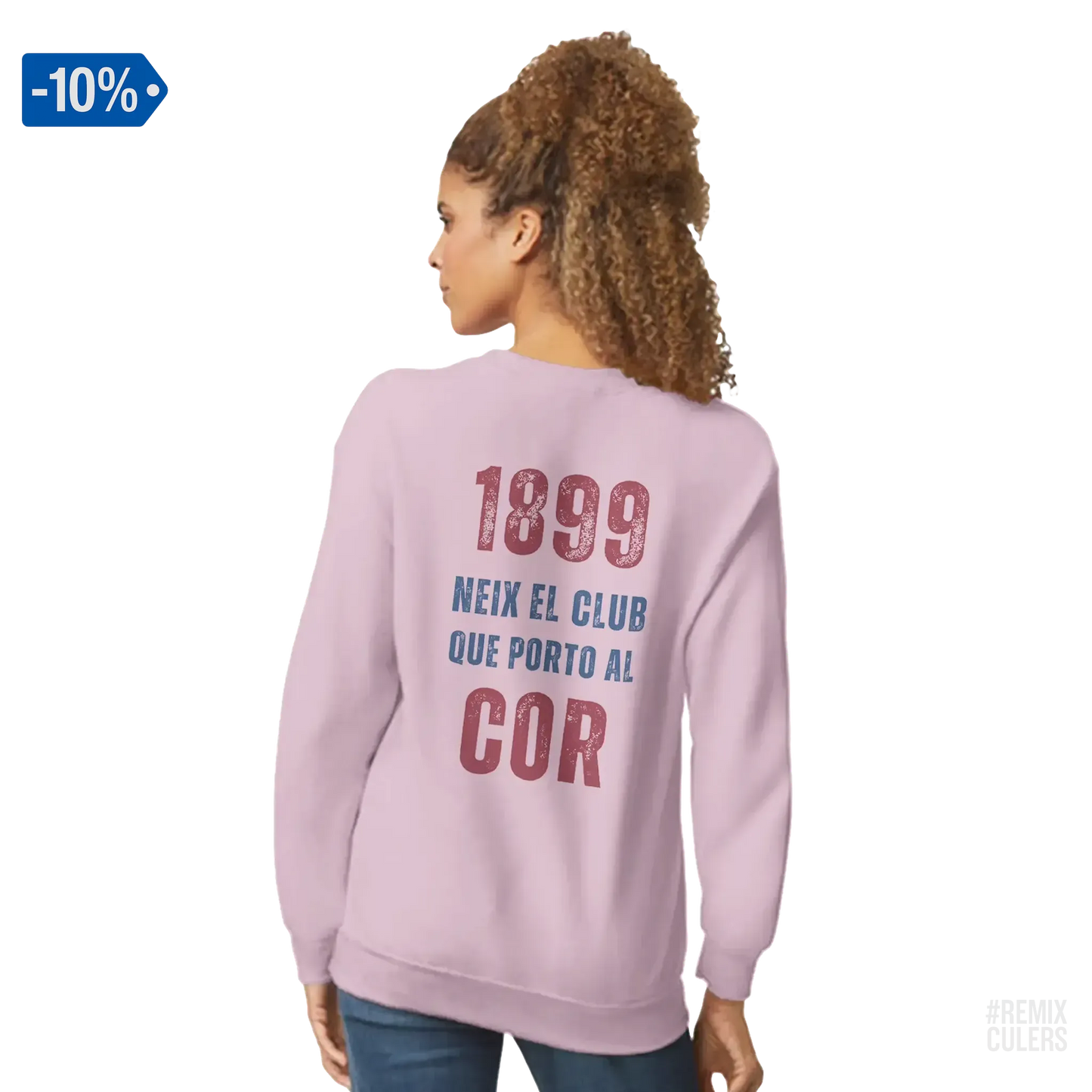 Sudadera unisex - 1899 Rosa claro – Print Material 1899 neix el club que porto al cor merch FCB Barça culers blaugrana història fundació orgull identitat futbol | remixculers
