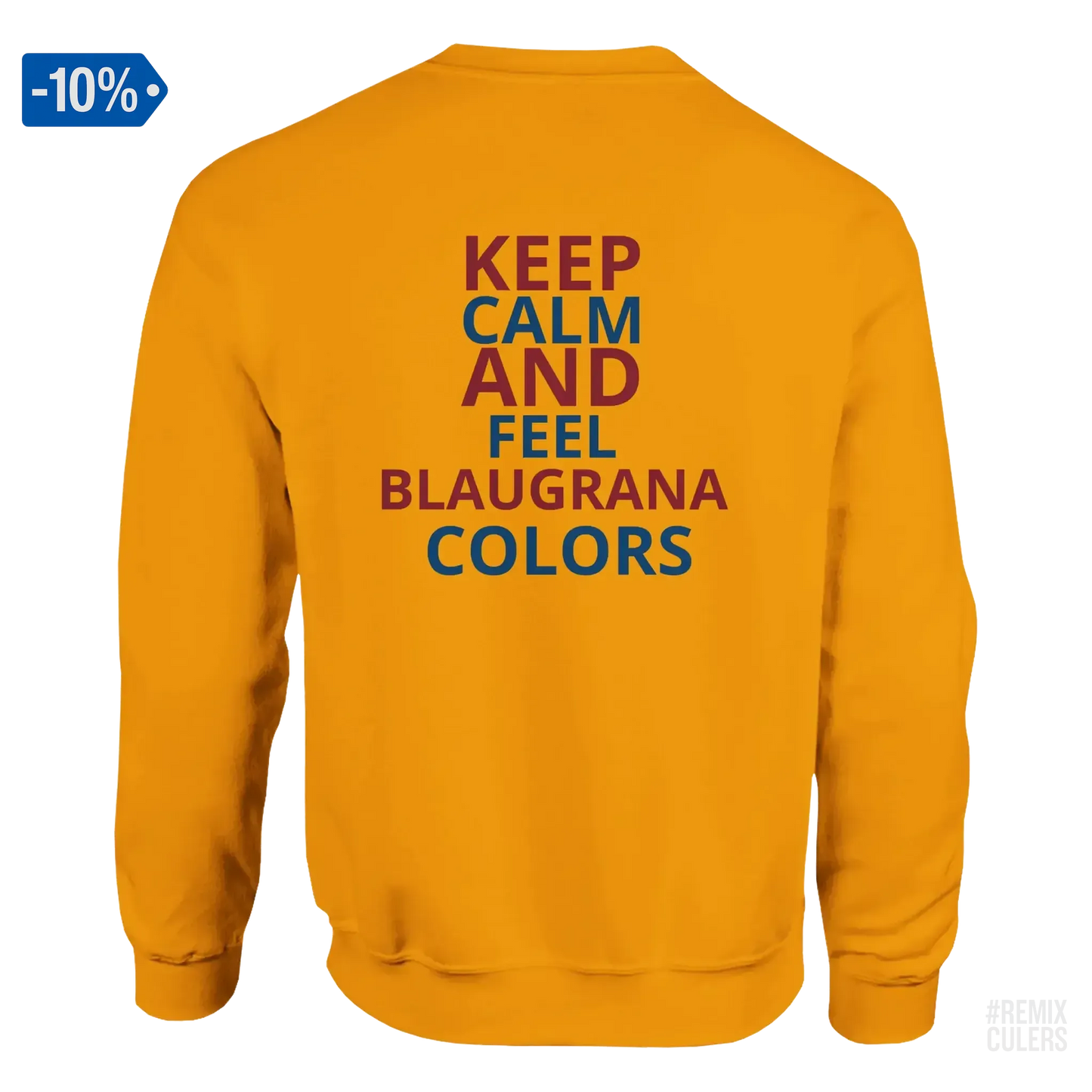 Sudadera unisex - KEEP CALM Blanco – Print Material Keep Calm merch FCB Barça culers blaugrana football fan pride passion | remixculers
