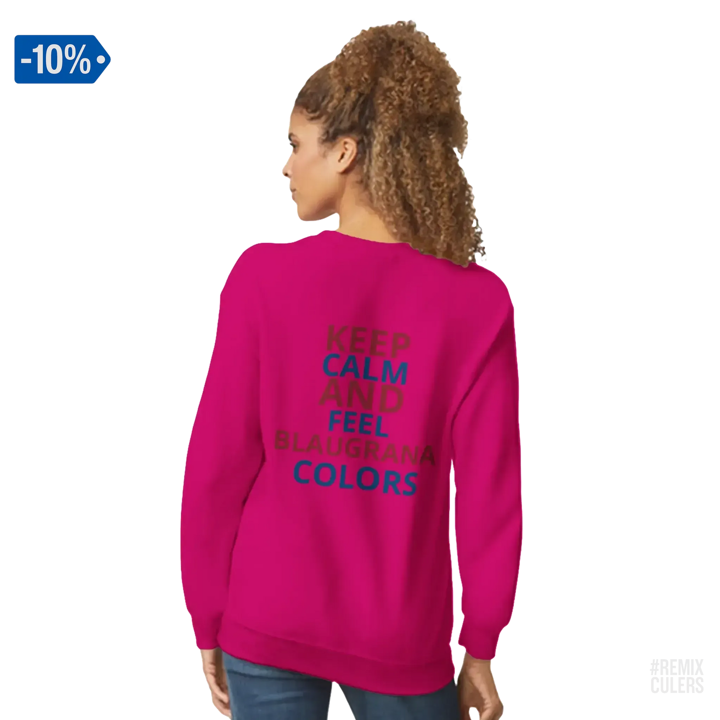 Sudadera unisex - KEEP CALM Fucsia – Print Material Keep Calm merch FCB Barça culers blaugrana football fan pride passion | remixculers