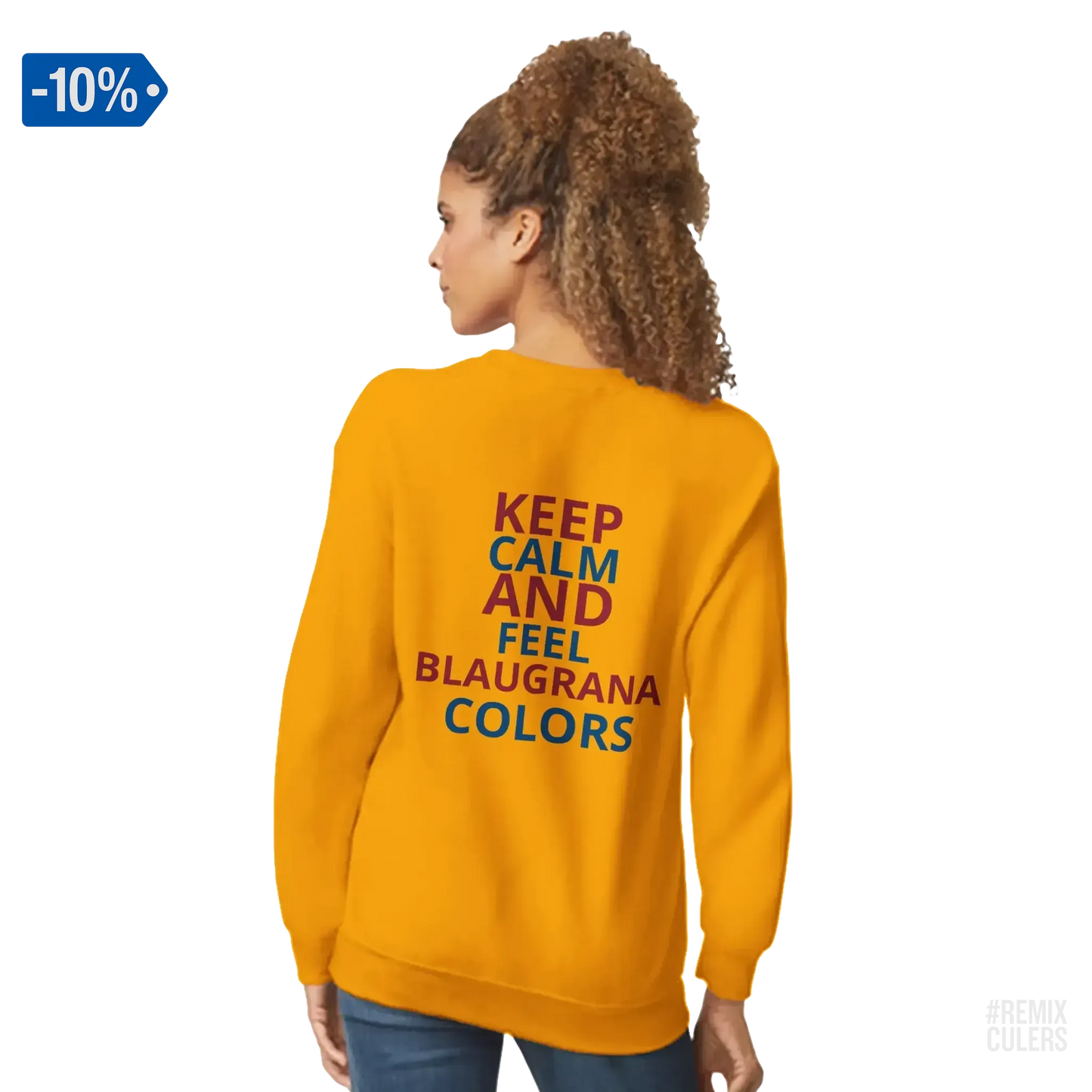 Sudadera unisex - KEEP CALM Oro – Print Material Keep Calm merch FCB Barça culers blaugrana football fan pride passion | remixculers