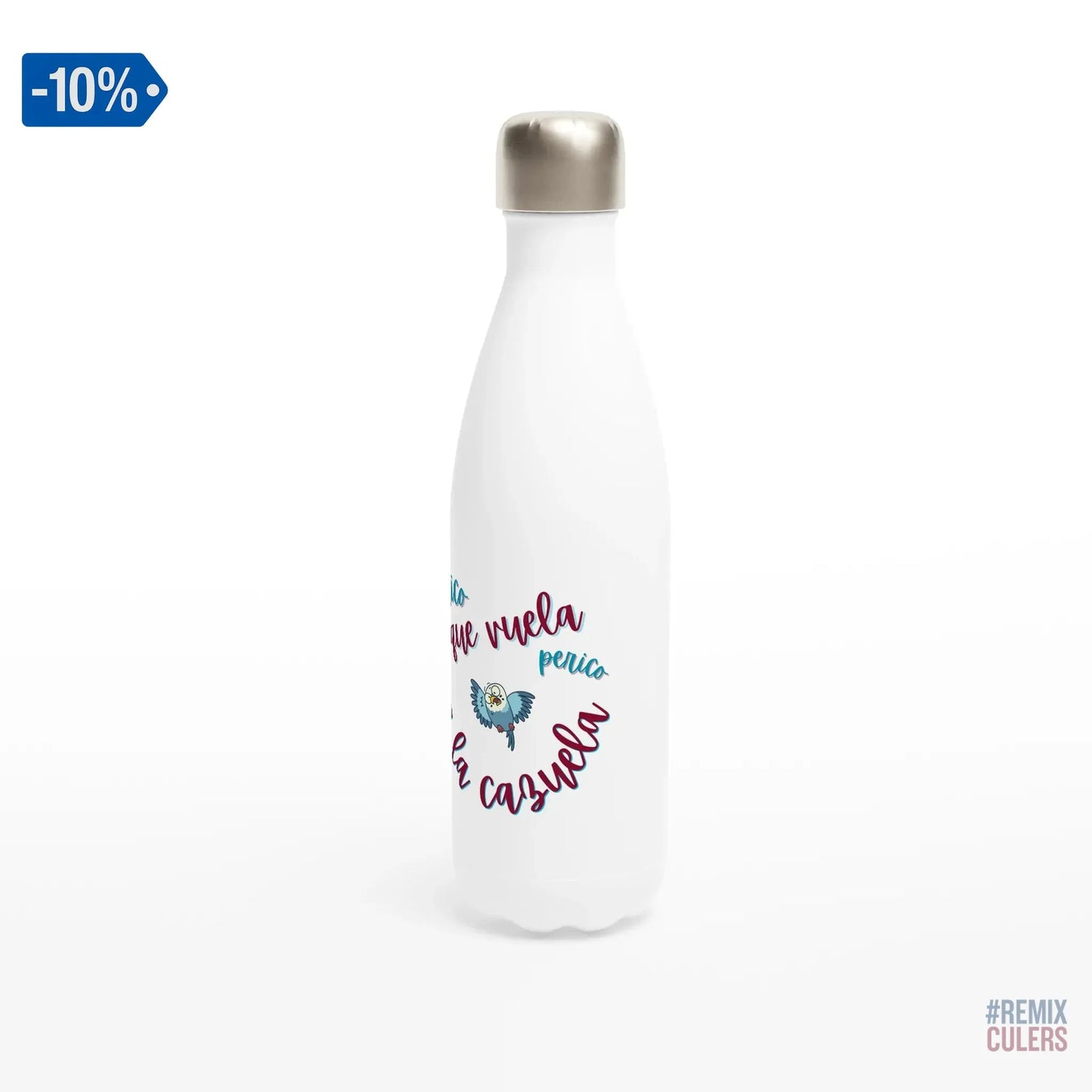 Botella de agua - PERICO QUE... – Print Material merch FCB Barça culer culers blaugrana español perico rival futbol | remixculers