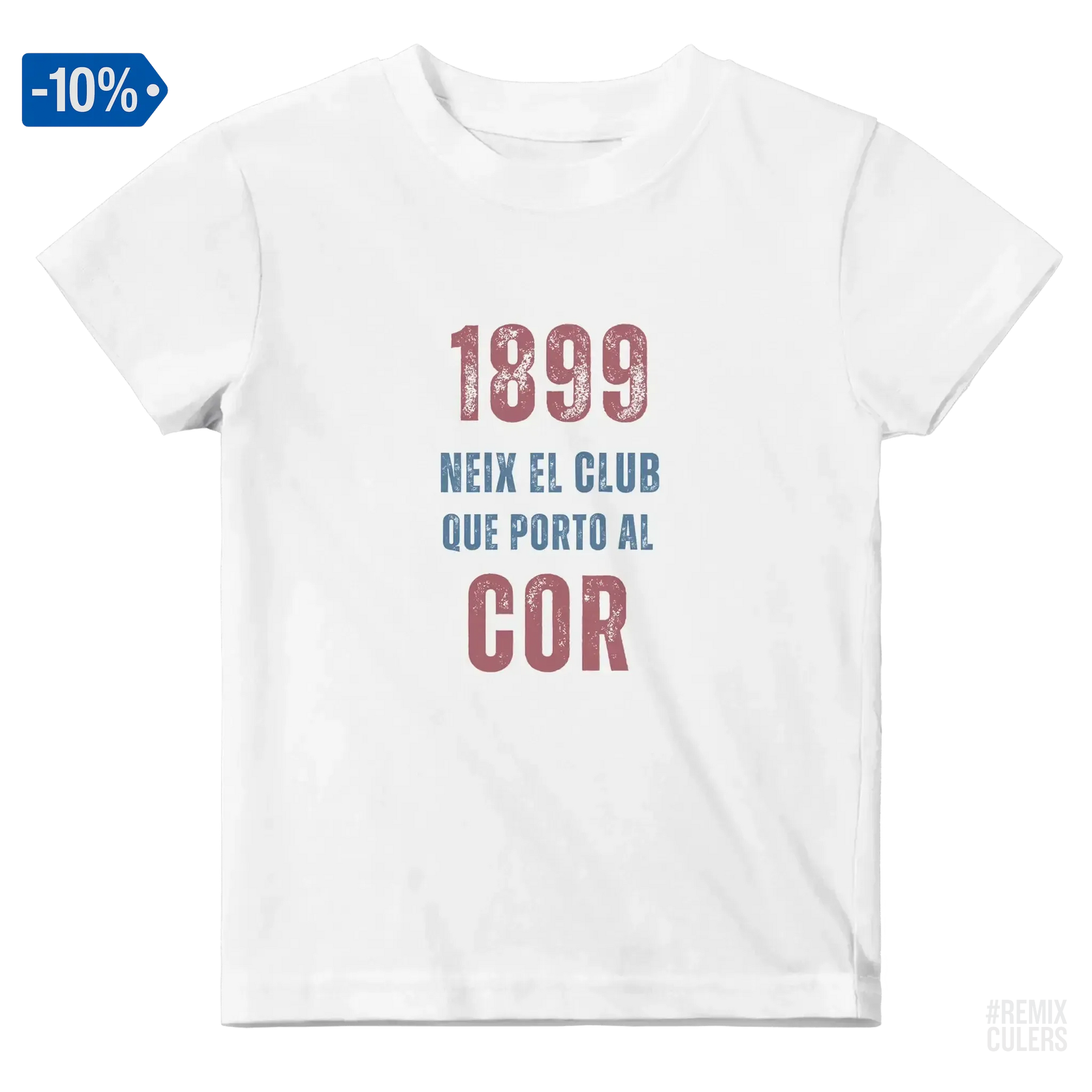 Camiseta bebé - 1899 Blanco – Print Material 1899 neix el club que porto al cor merch FCB Barça culers blaugrana història fundació orgull identitat futbol | remixculers