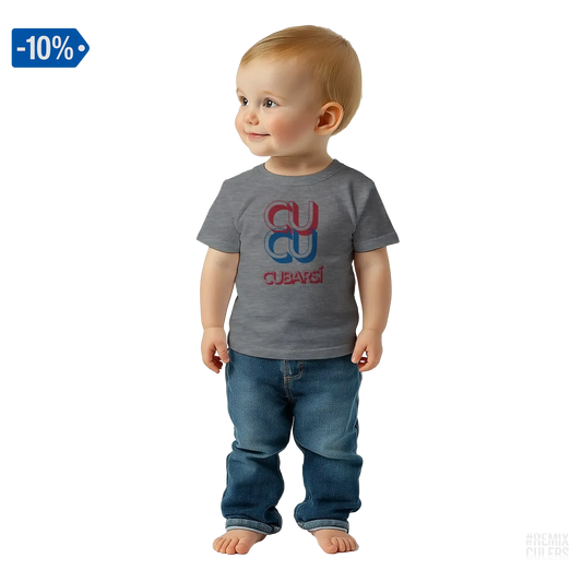Camiseta bebé - CUCU CUBARSÍ Gris – Print Material Cu-Cu Cubarsí merch Pau Cubarsí FCB Barça culers blaugrana Masia joven promesa defensa futbol | remixculers