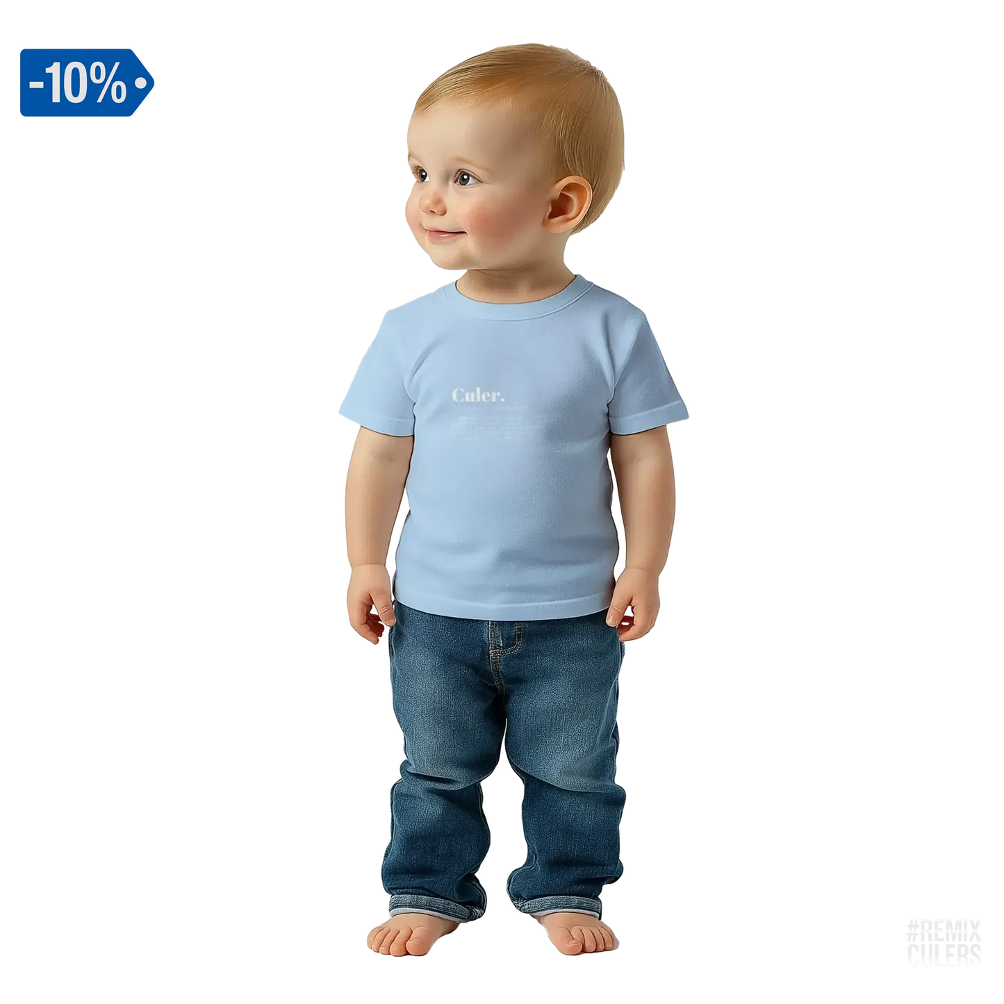 Camiseta bebé - DICCIONARIO "CULER" Azul claro – Print Material Diccionari Culer merch FCB Barça culers blaugrana frases cultura futbol | remixculers