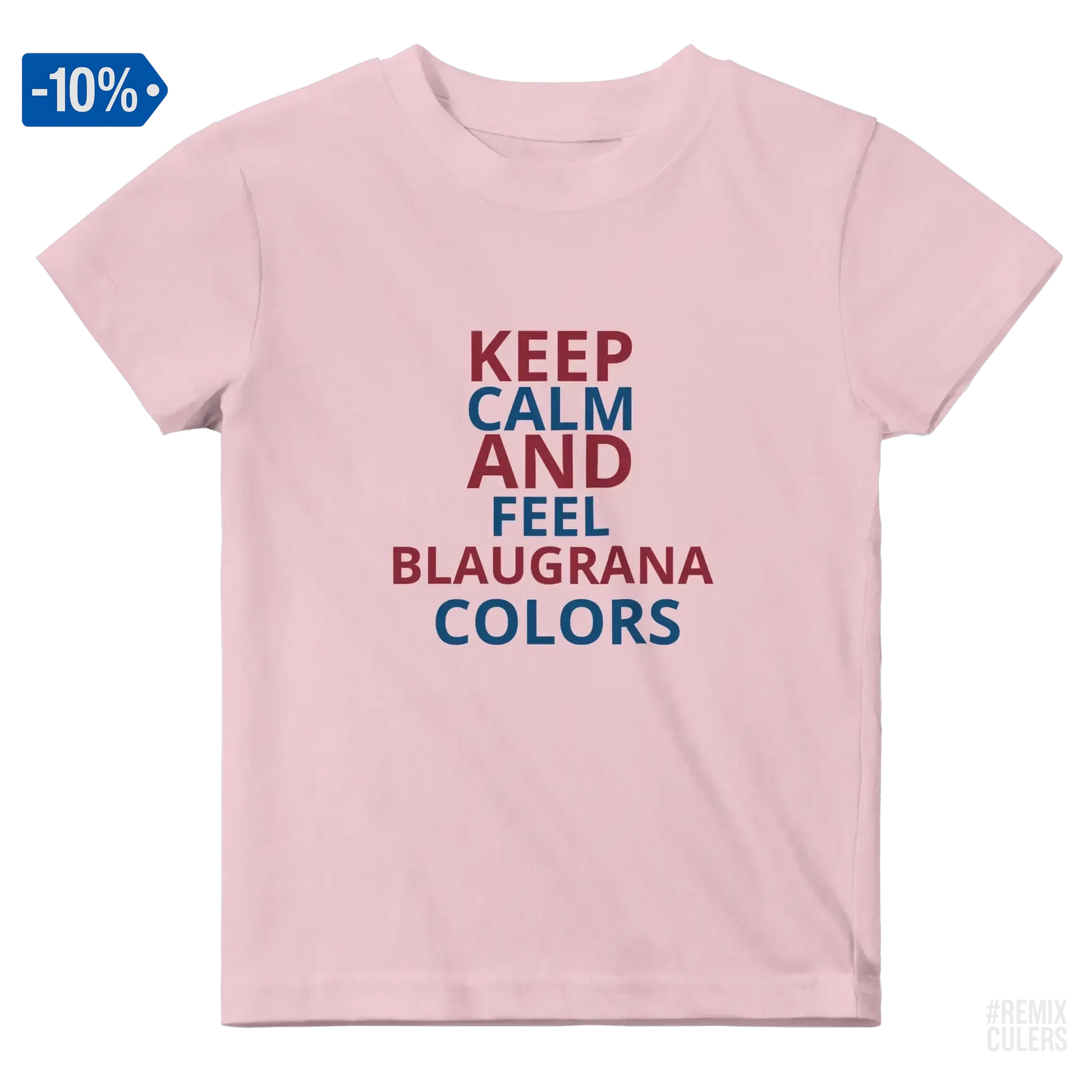 Camiseta bebé - KEEP CALM Blanco – Print Material Keep Calm merch FCB Barça culers blaugrana football fan pride passion | remixculers