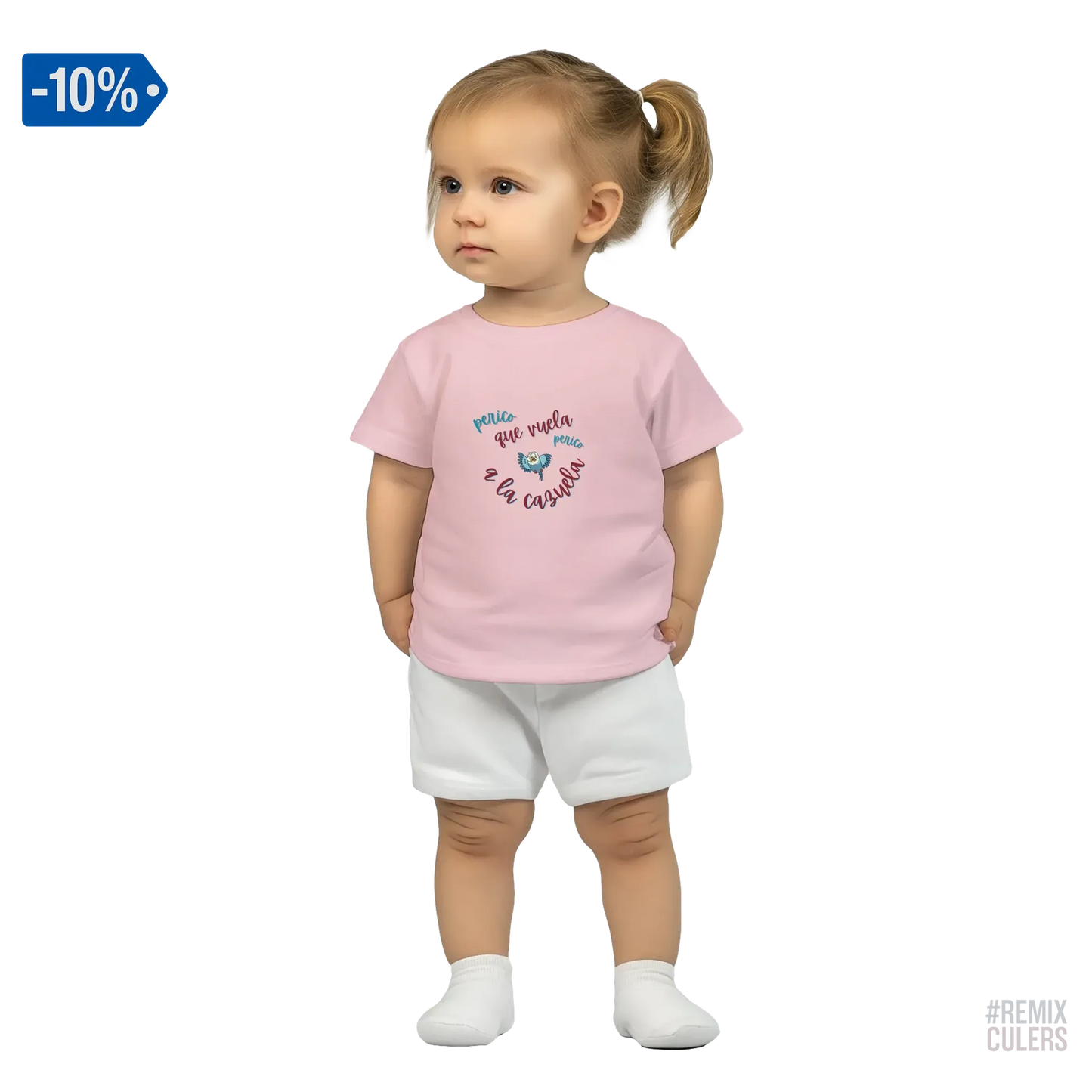 Camiseta bebé - PERICO QUE... Rosa – Print Material merch FCB Barça culer culers blaugrana español perico rival futbol | remixculers