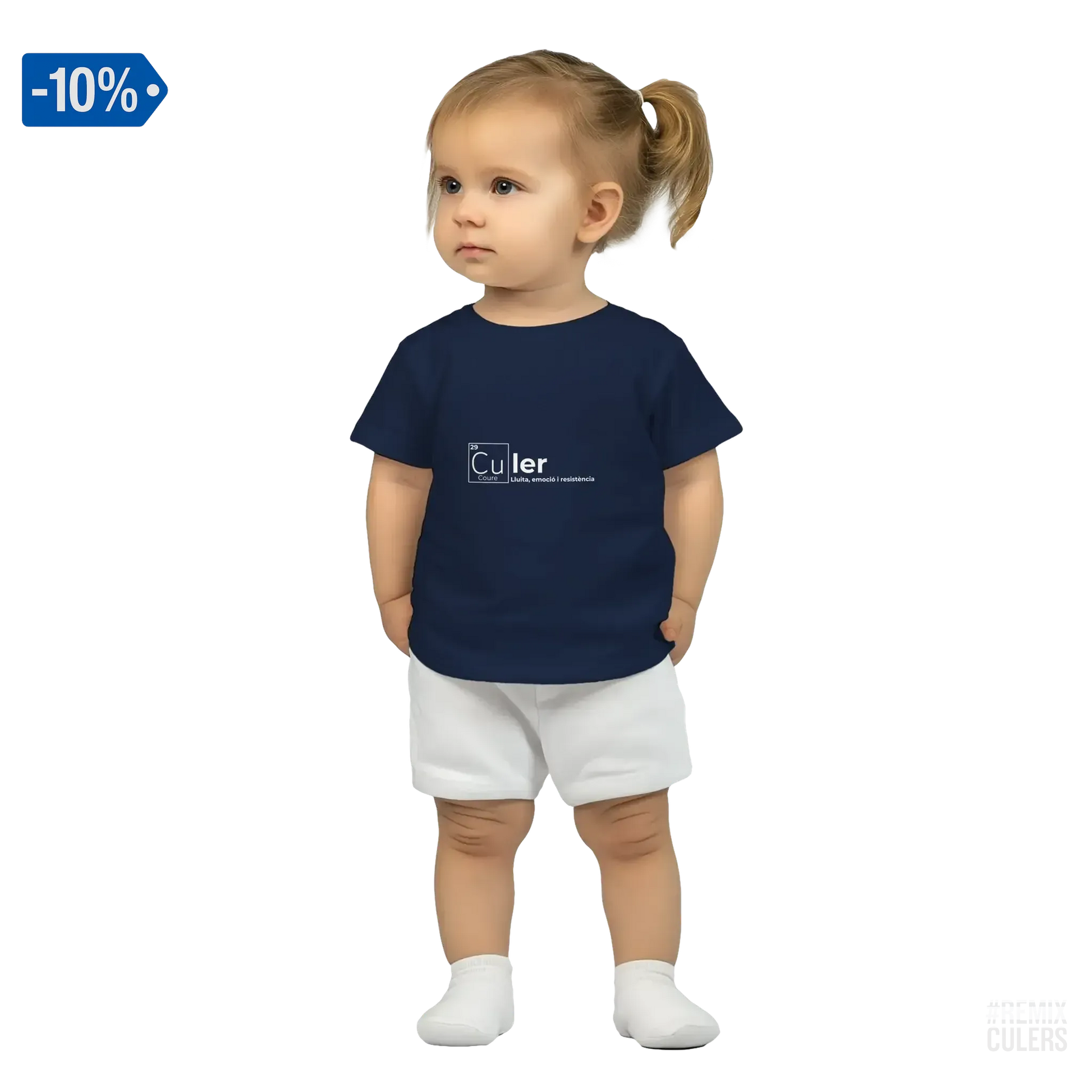Camiseta bebé - QUÍMICA CULER Rosa – Print Material Científicament Culer merch FCB Barça culers blaugrana ciència i futbol passió | remixculers