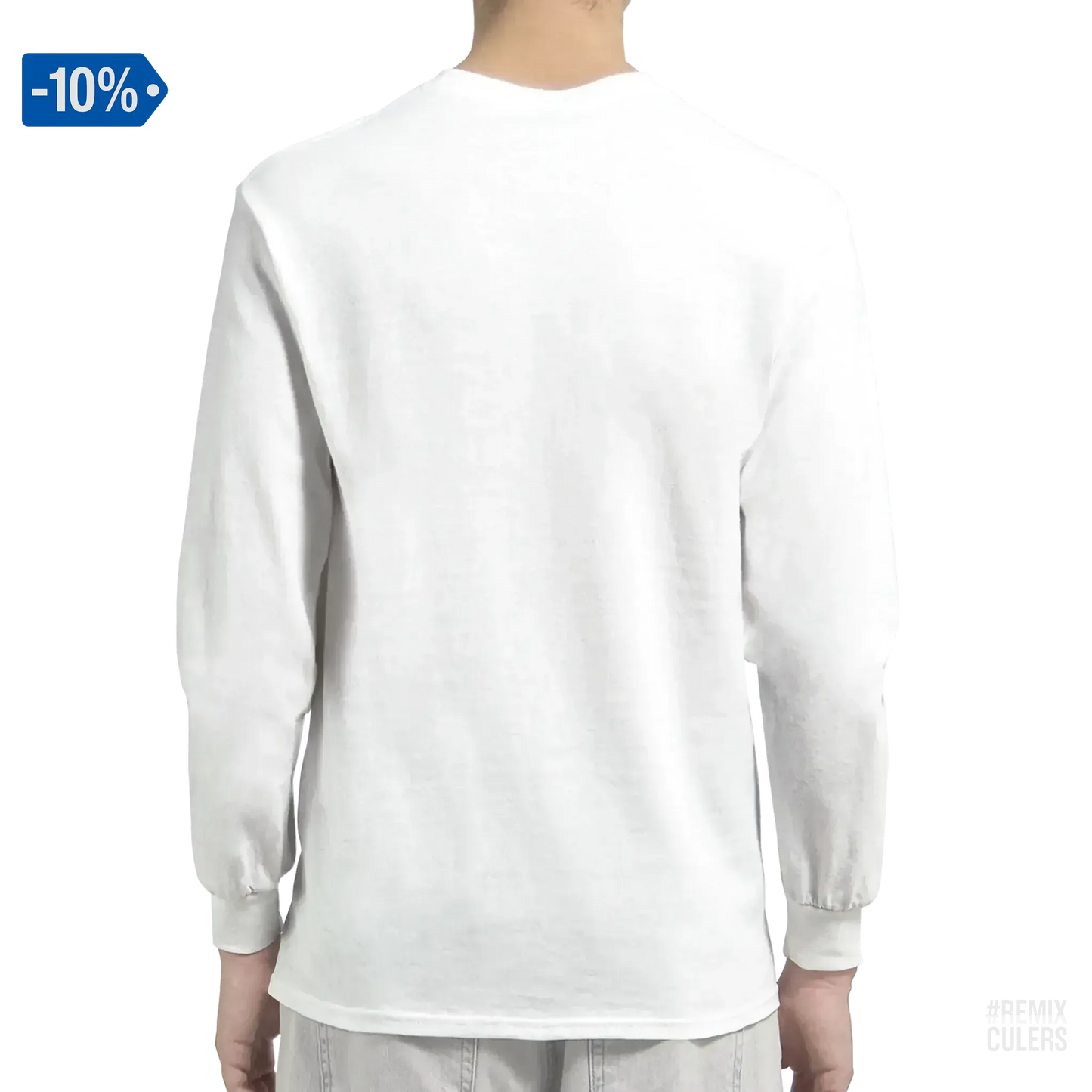 Camiseta de manga larga unisex - PERICO QUE... Blanco – Print Material merch FCB Barça culer culers blaugrana español perico rival futbol | remixculers