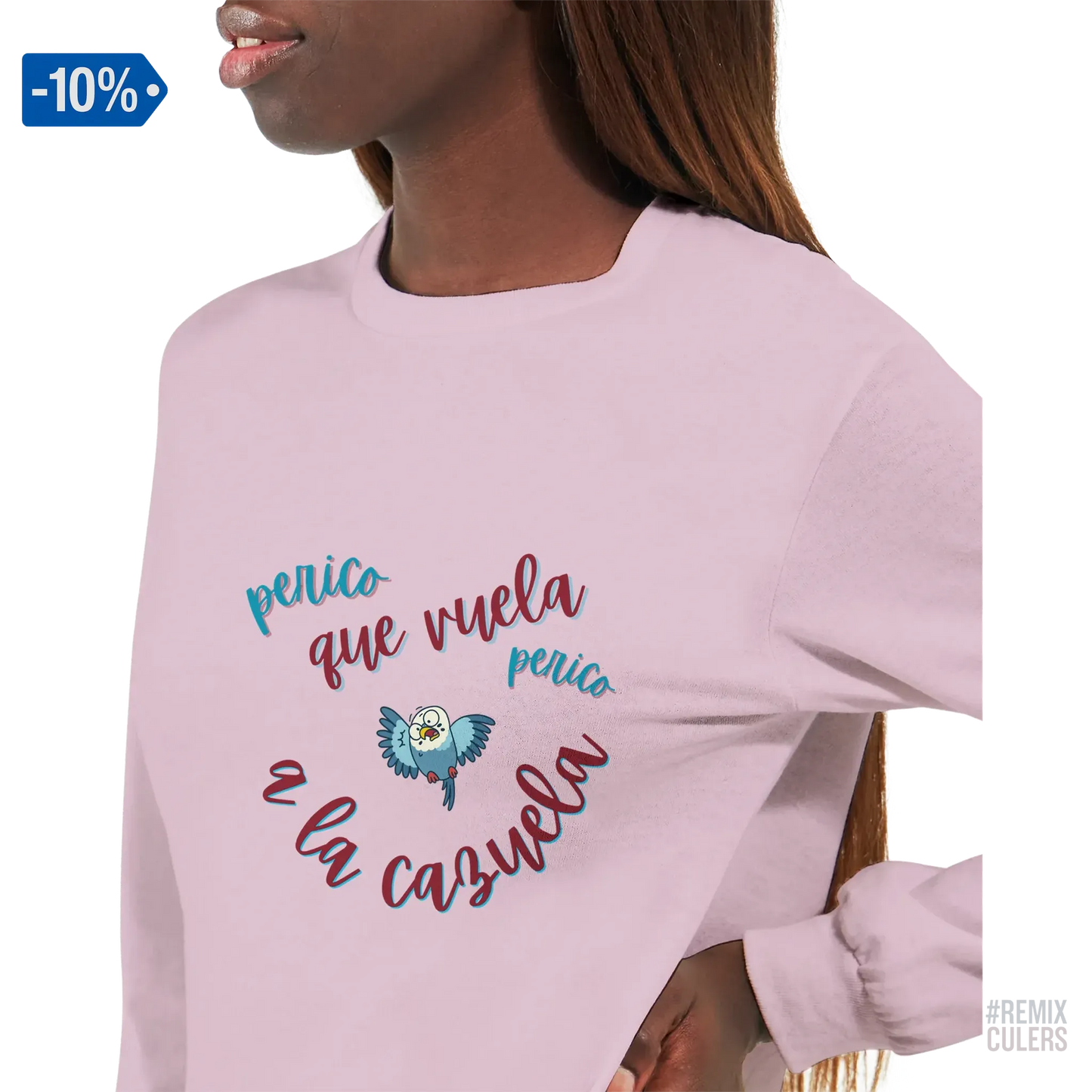 Camiseta de manga larga unisex - PERICO QUE... Blanco – Print Material merch FCB Barça culer culers blaugrana español perico rival futbol | remixculers