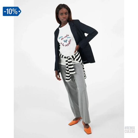 Camiseta de manga larga unisex - PERICO QUE... Blanco – Print Material merch FCB Barça culer culers blaugrana español perico rival futbol | remixculers