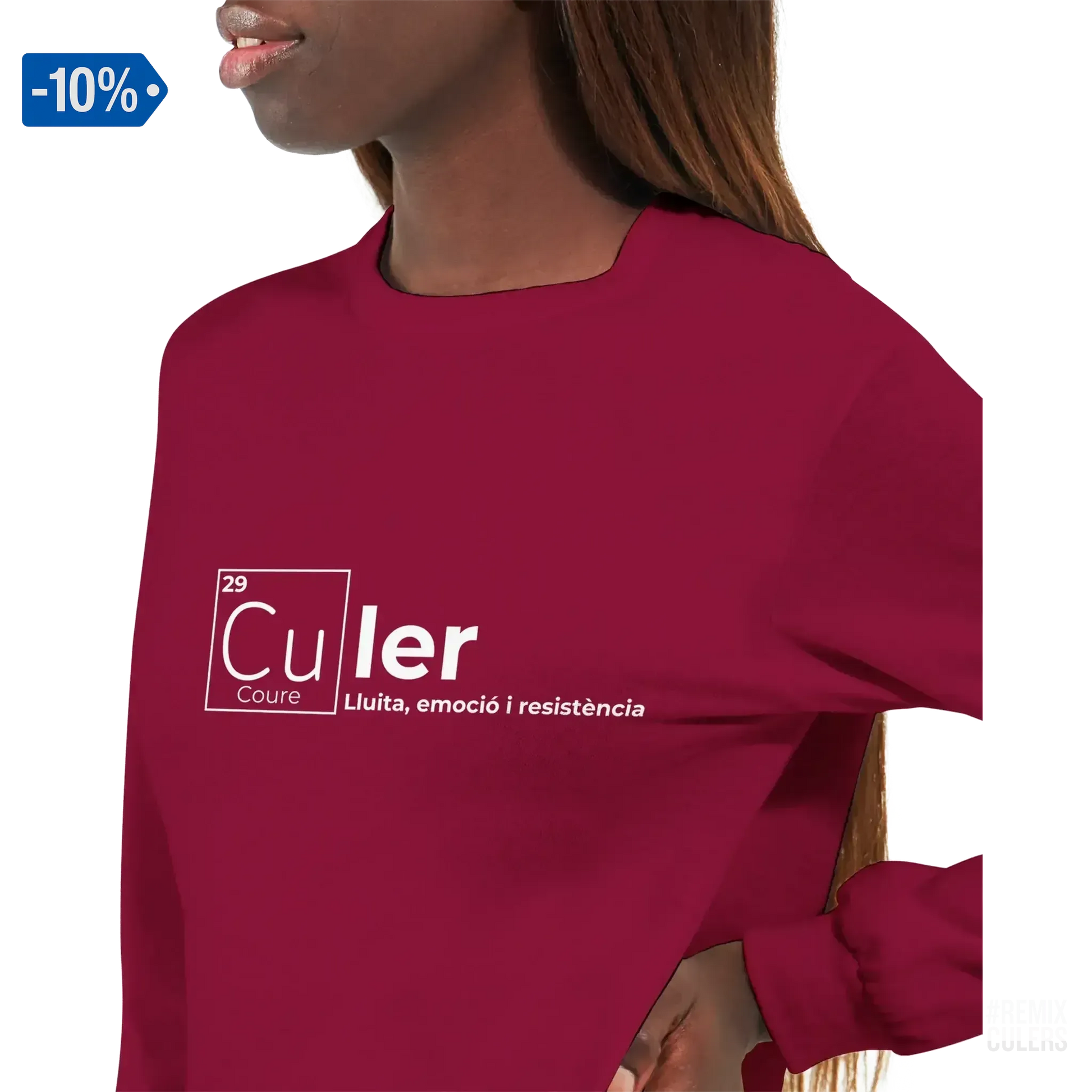Camiseta de manga larga unisex - QUÍMICA CULER Rosa claro – Print Material Científicament Culer merch FCB Barça culers blaugrana ciència i futbol passió | remixculers