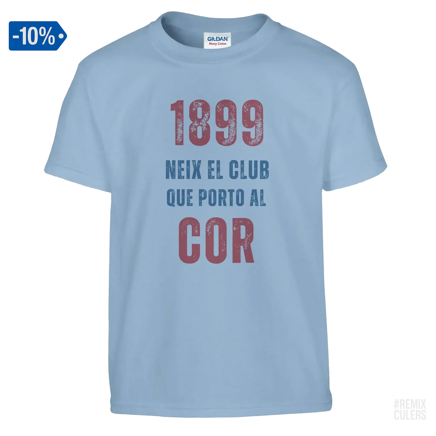 Camiseta infantil - 1899 Blanco – Print Material 1899 neix el club que porto al cor merch FCB Barça culers blaugrana història fundació orgull identitat futbol | remixculers
