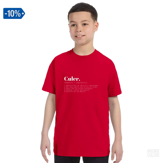 Camiseta infantil - DICCIONARIO "CULER" Rojo – Print Material Diccionari Culer merch FCB Barça culers blaugrana frases cultura futbol | remixculers