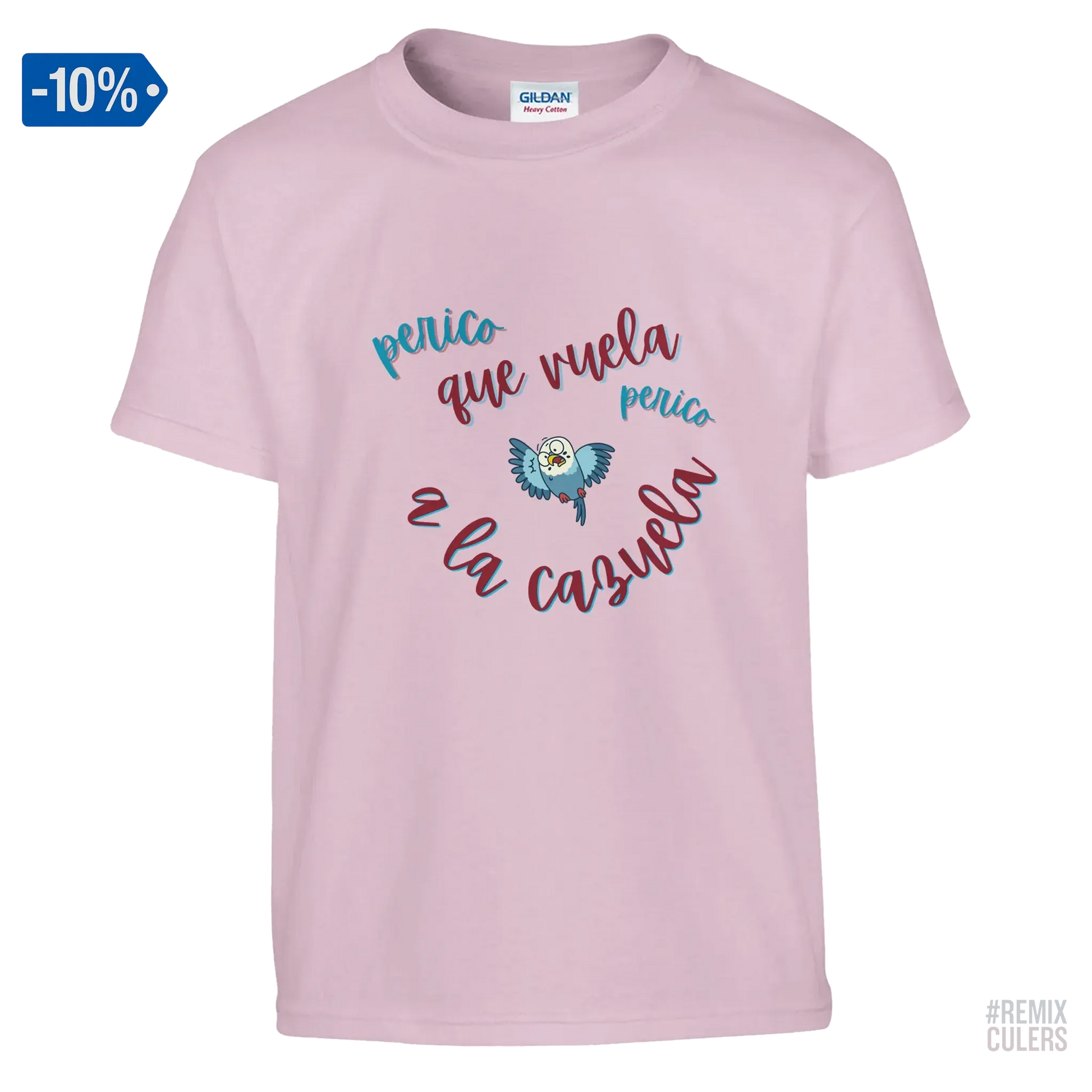Camiseta infantil - PERICO QUE... Blanco – Print Material merch FCB Barça culer culers blaugrana español perico rival futbol | remixculers