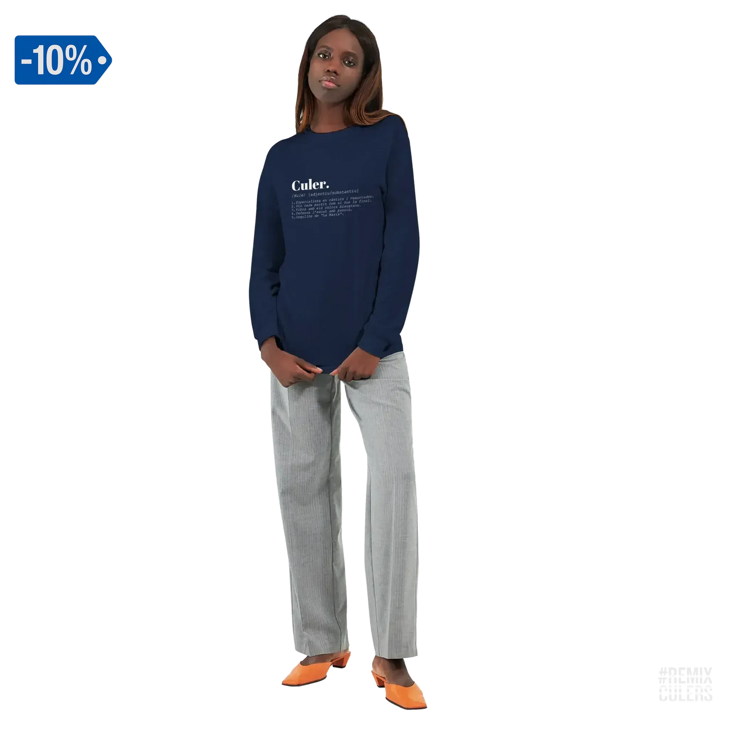 Camiseta larga unisex - DICCIONARIO "CULER" Rosa claro – Print Material Diccionari Culer merch FCB Barça culers blaugrana frases cultura futbol | remixculers