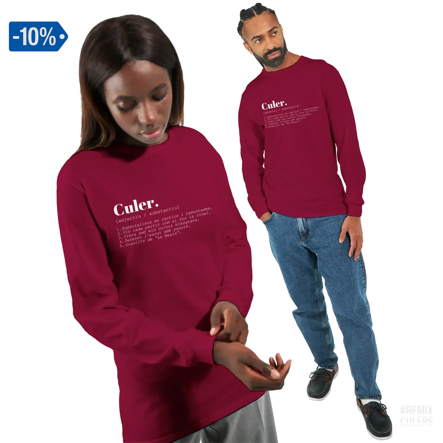 Camiseta larga unisex - DICCIONARIO "CULER" Rosa claro – Print Material Diccionari Culer merch FCB Barça culers blaugrana frases cultura futbol | remixculers